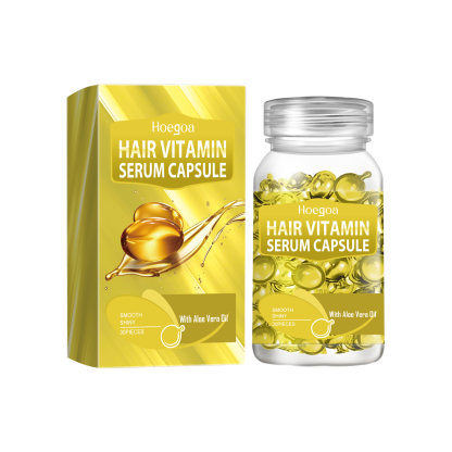 Hoegoa Yellow Hair Oil Care Capsules Repairs scalp, removes dandruff, nourishes and makes hair soft and shiny-CLEJOY