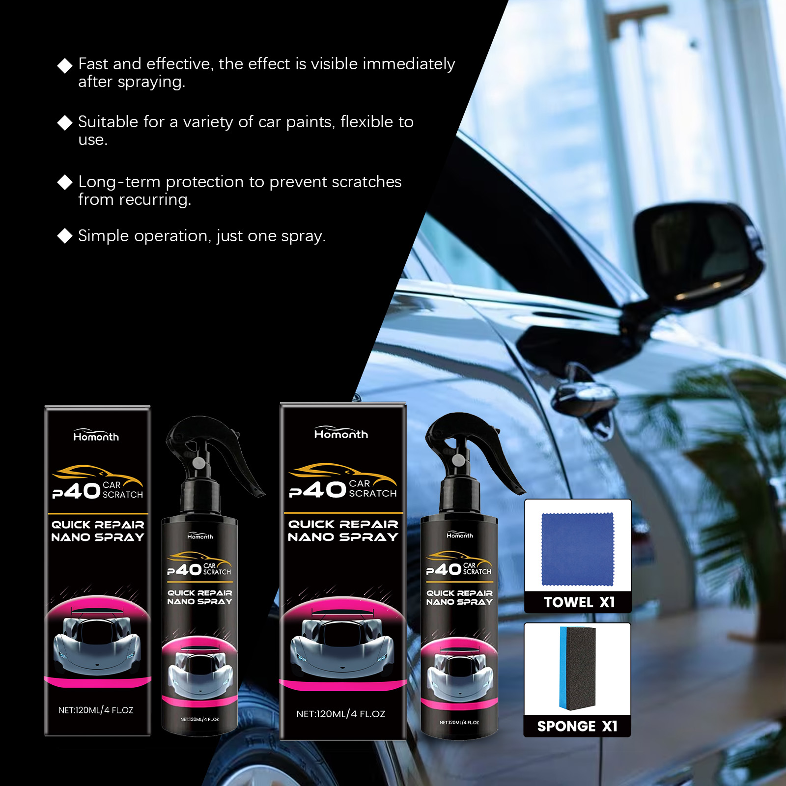 🚐Car Scratch Repair Nano Wax Paint Care set
