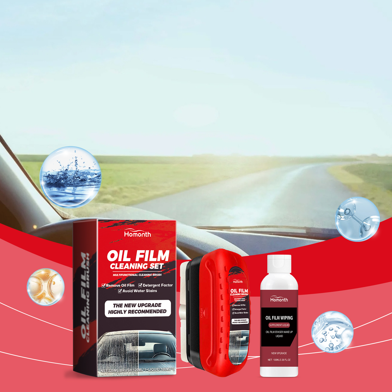 🚘Car windshield cleaning set