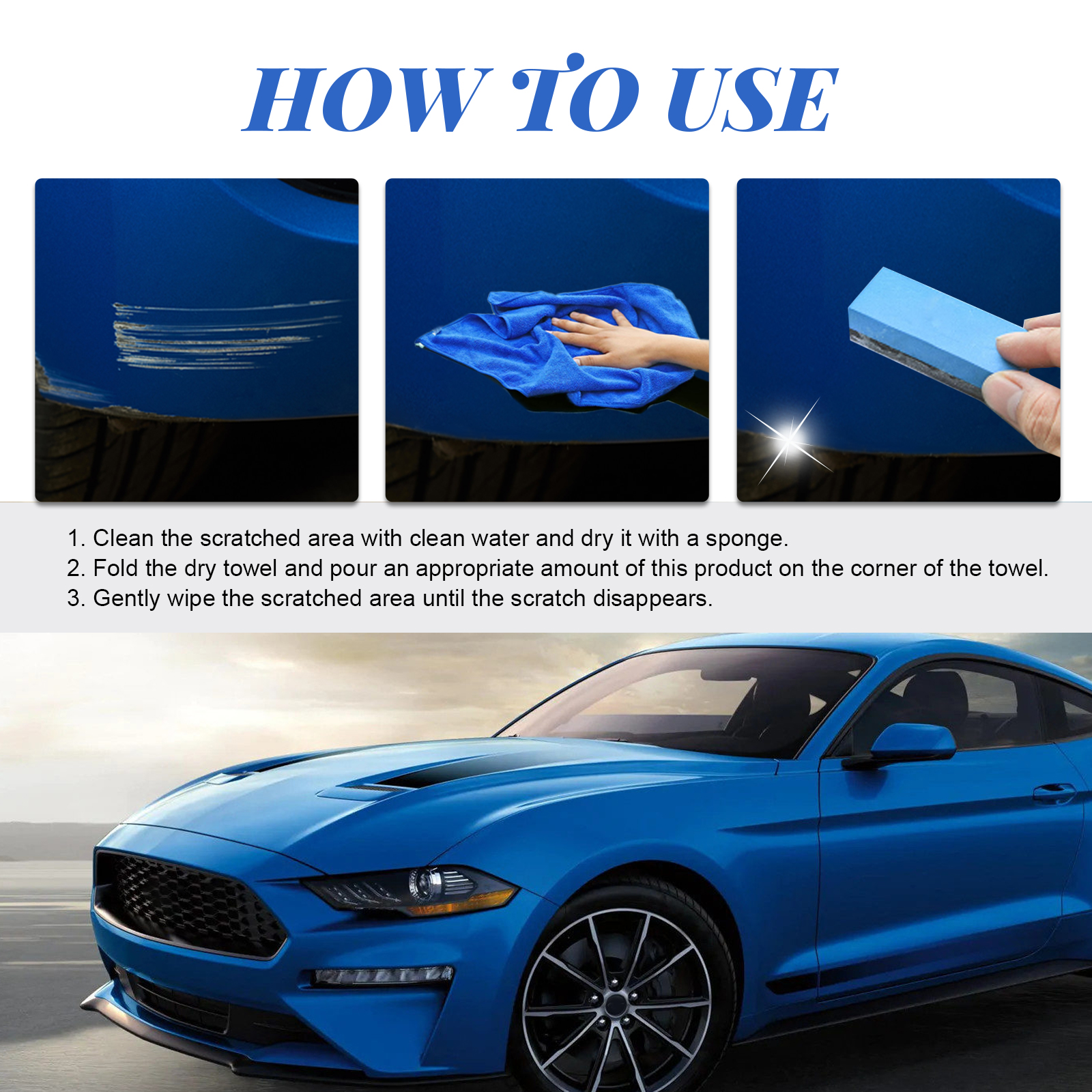 Homonth car scratch wax car paint scratch repair cleaning polishing renovation maintenance kit