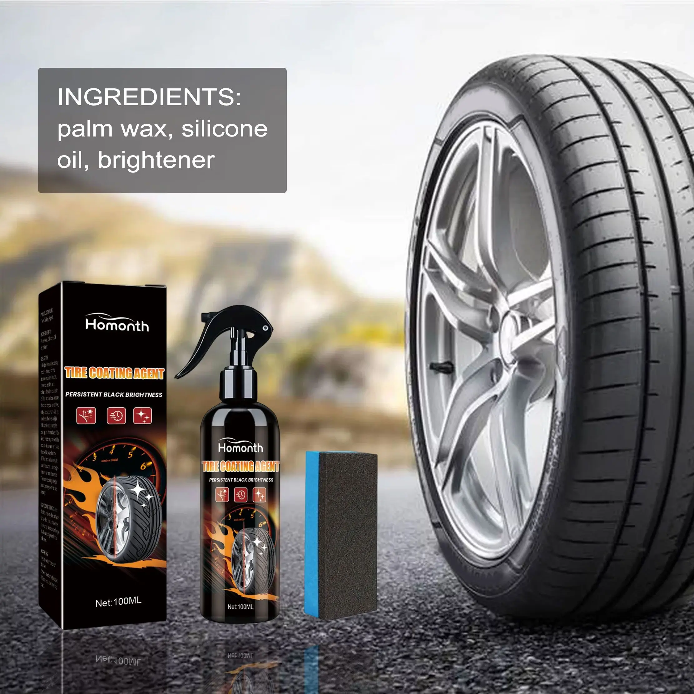 Homonth car coating agent car tire steel rim brightening polish durable maintenance decontamination cleaning brightener-CLEJOY