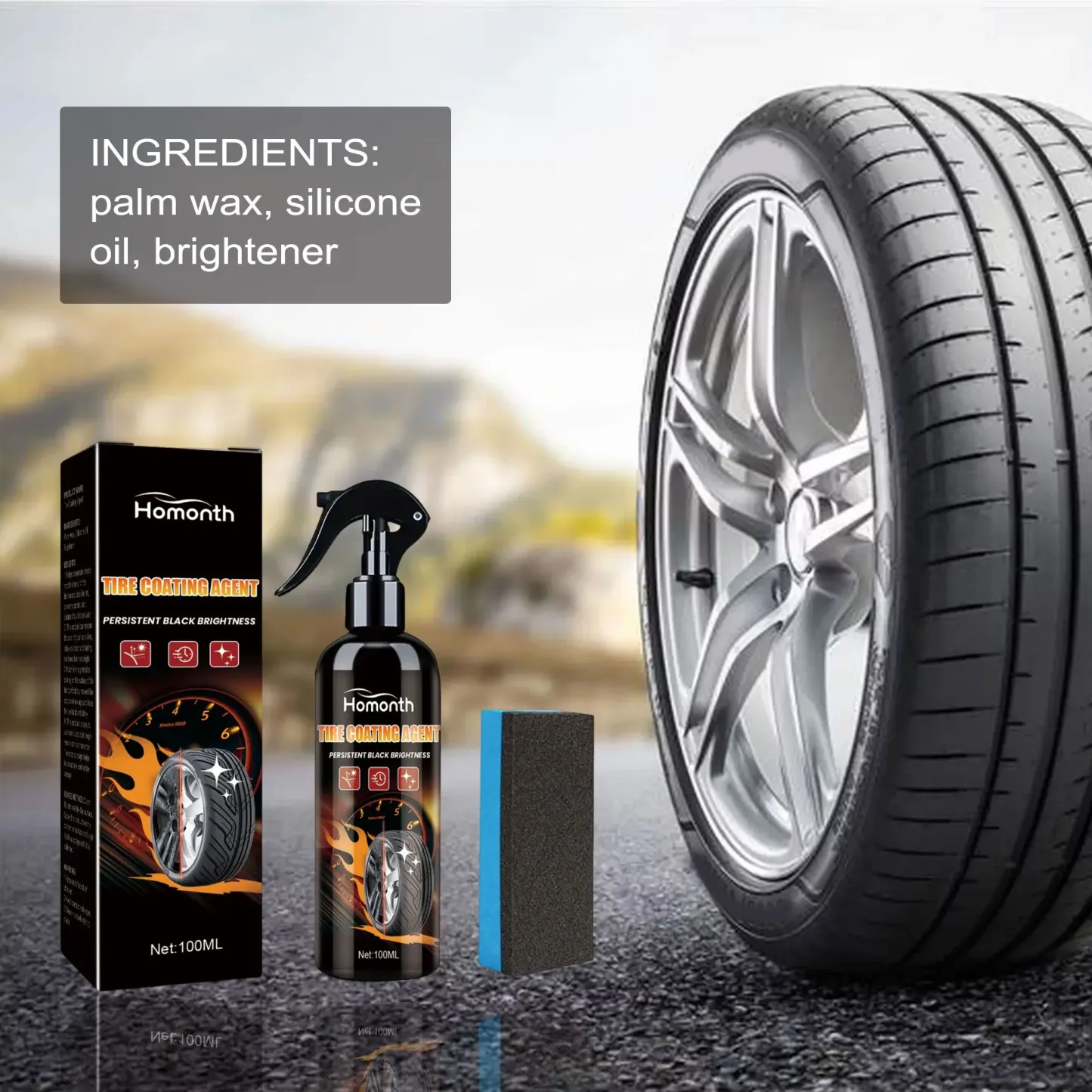 Homonth car coating agent car tire steel rim brightening polish durable maintenance decontamination cleaning brightener-CLEJOY