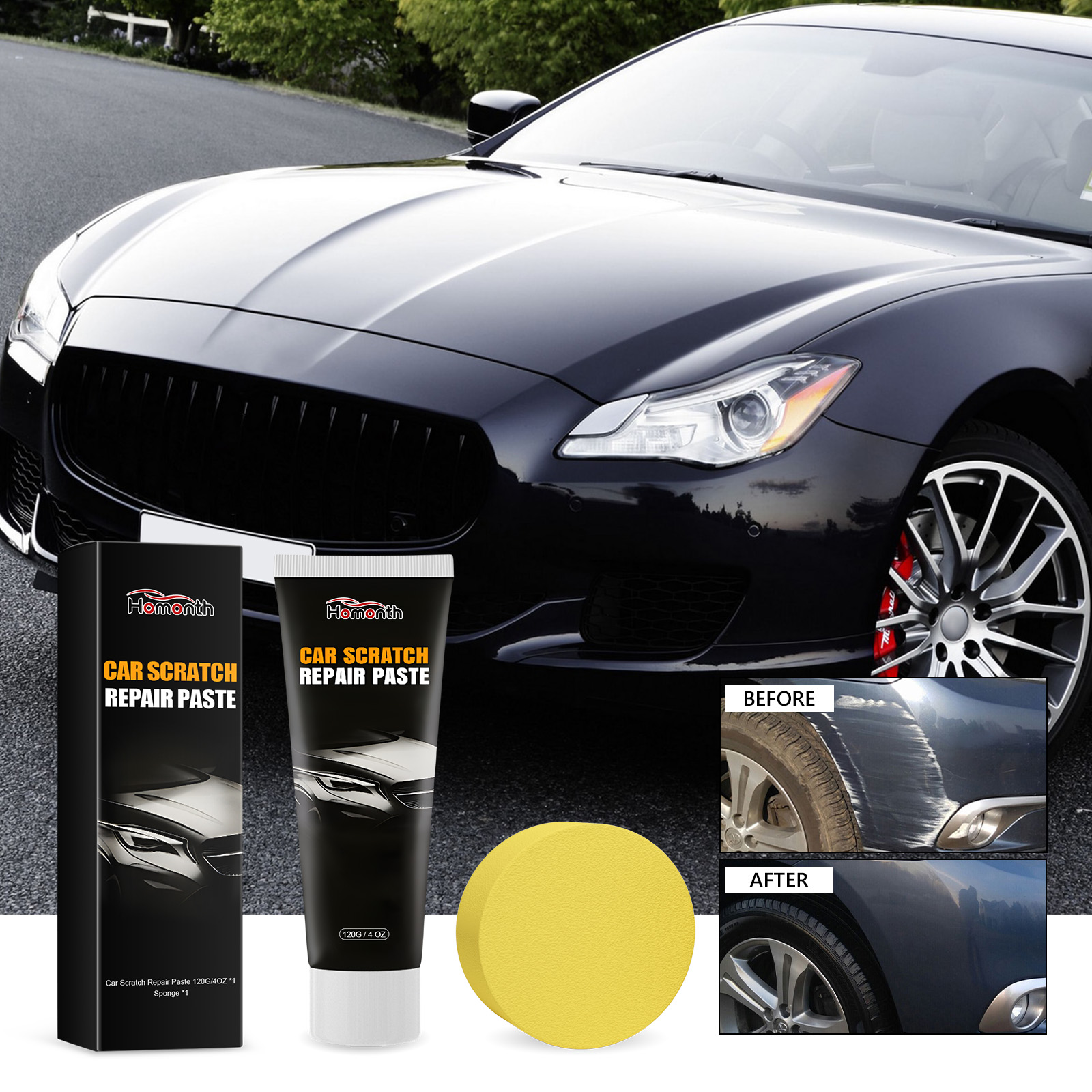 Homonth car scratch repair cream car paint scratch deep repair paint polishing renovation cream
