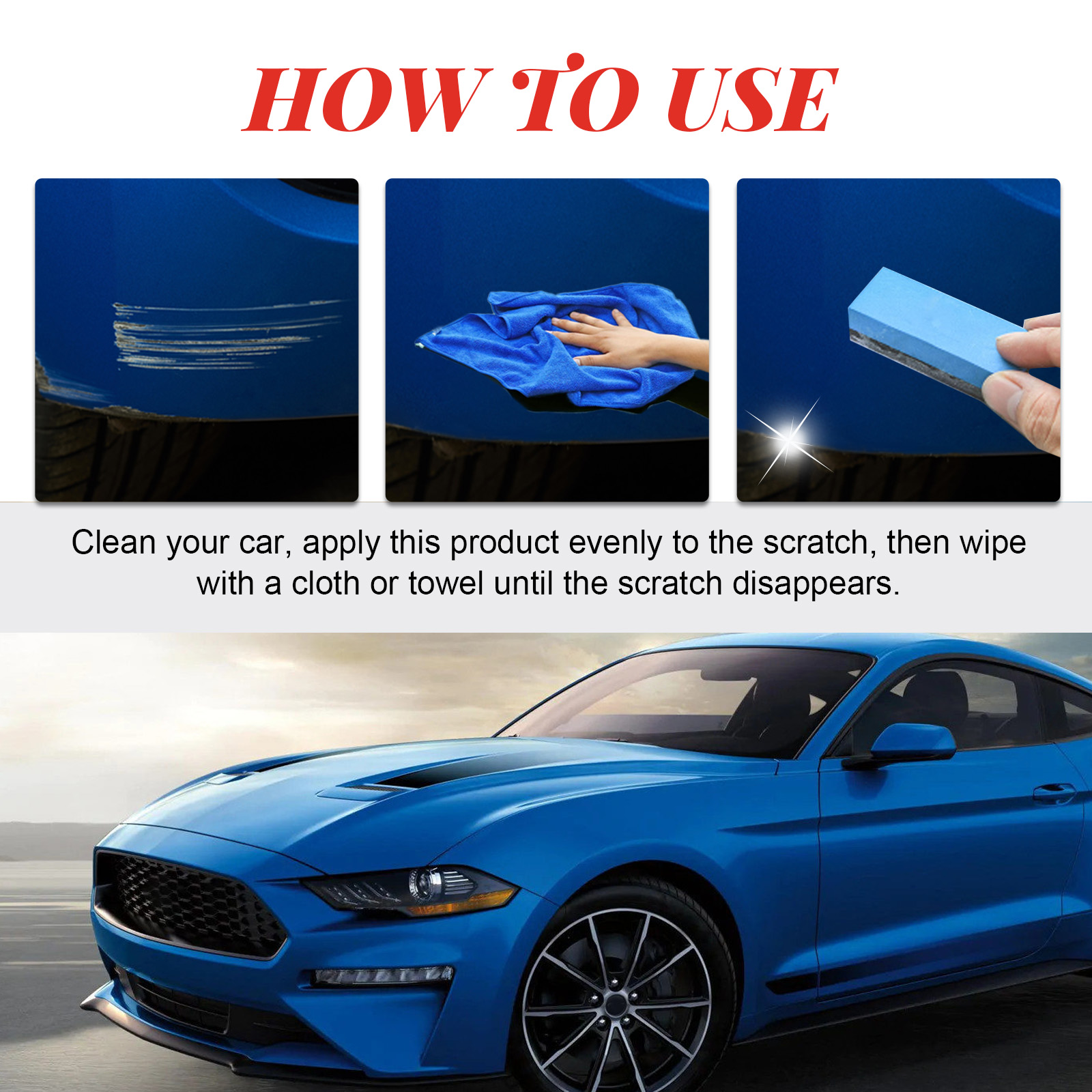 Homonth car paint scratch remover car paint scratch repair cleaning cloth scratch maintenance agent