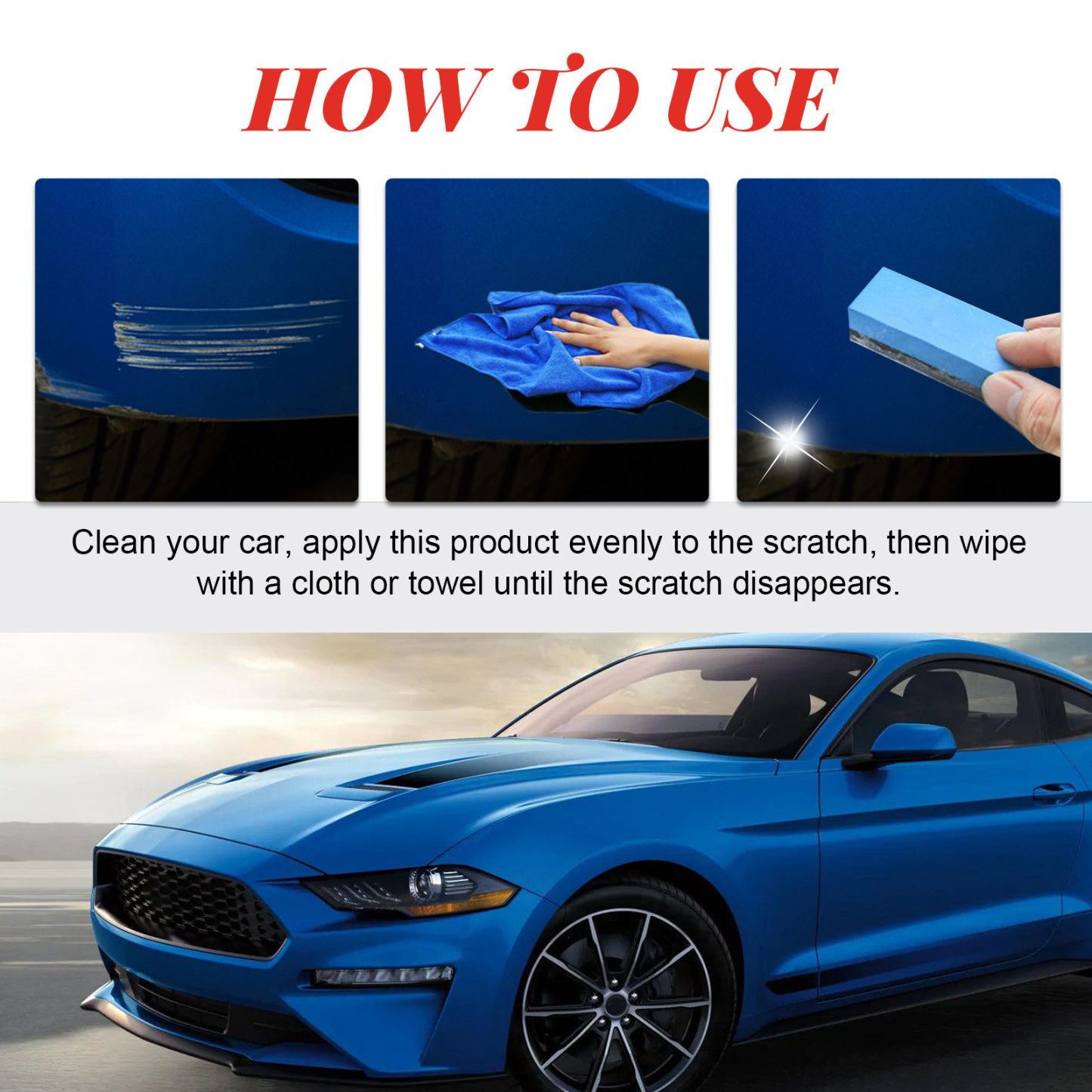 Homonth car paint scratch remover car paint scratch repair cleaning cloth scratch maintenance agent