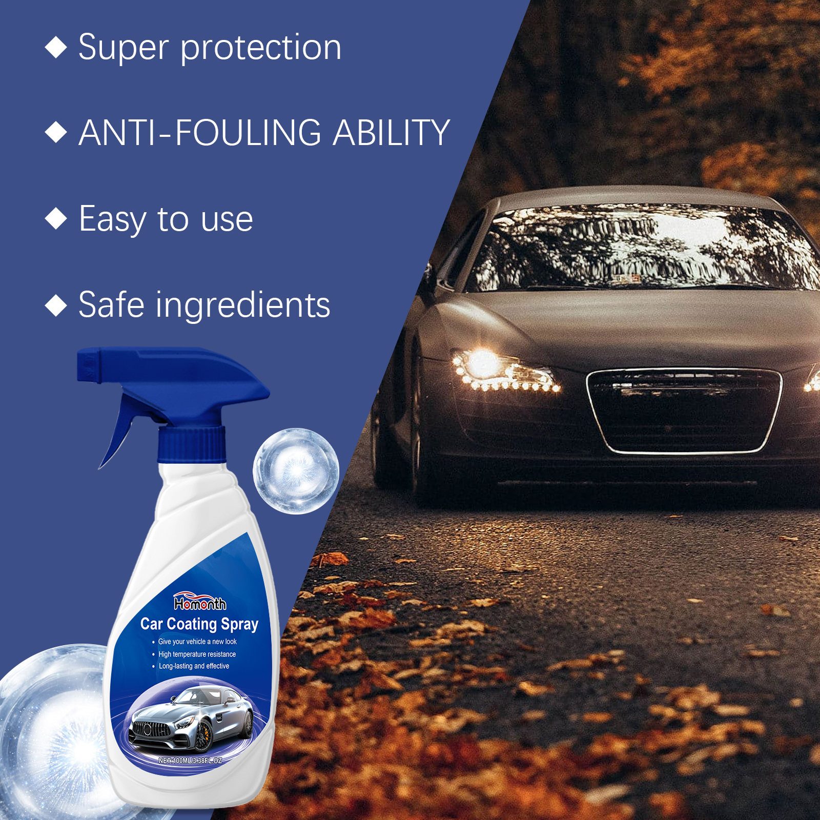 Homonth car coating agent protects car paint, improves gloss, prevents dirt, cleans and renovates car coating agent-CLEJOY