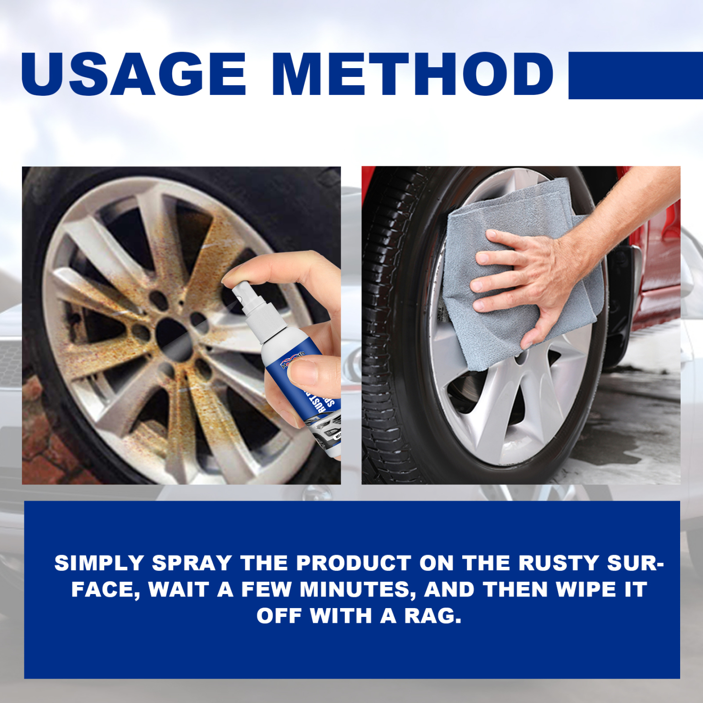 Homonth instant rust removal spray car wheel refurbishment rust removal paint polishing cleaning decontamination spray-CLEJOY