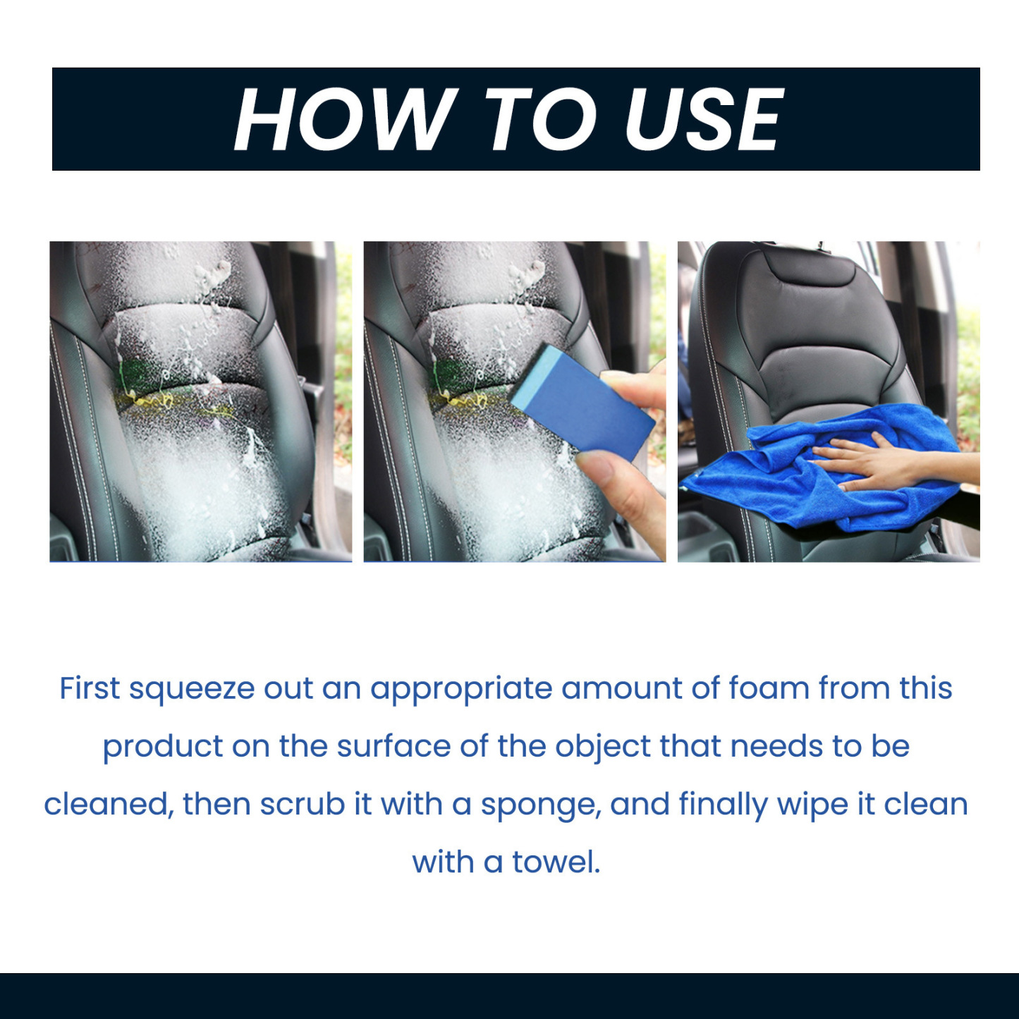 Homonth multi-purpose car interior foam cleaner car interior seat cleaning decontamination bright refurbishment-CLEJOY