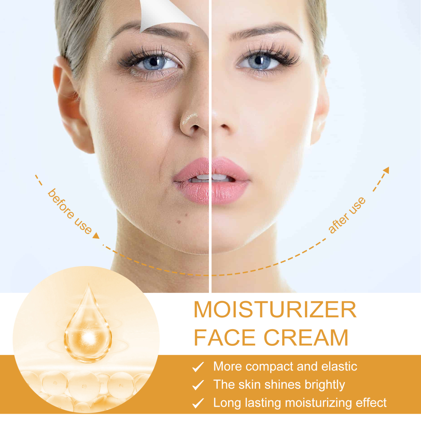 Hoygi Turmeric Collagen Cream Lightens Fine Lines, Brightens Skin, Firms and Whitens Facial Skin, Anti-Wrinkle Cream-CLEJOY