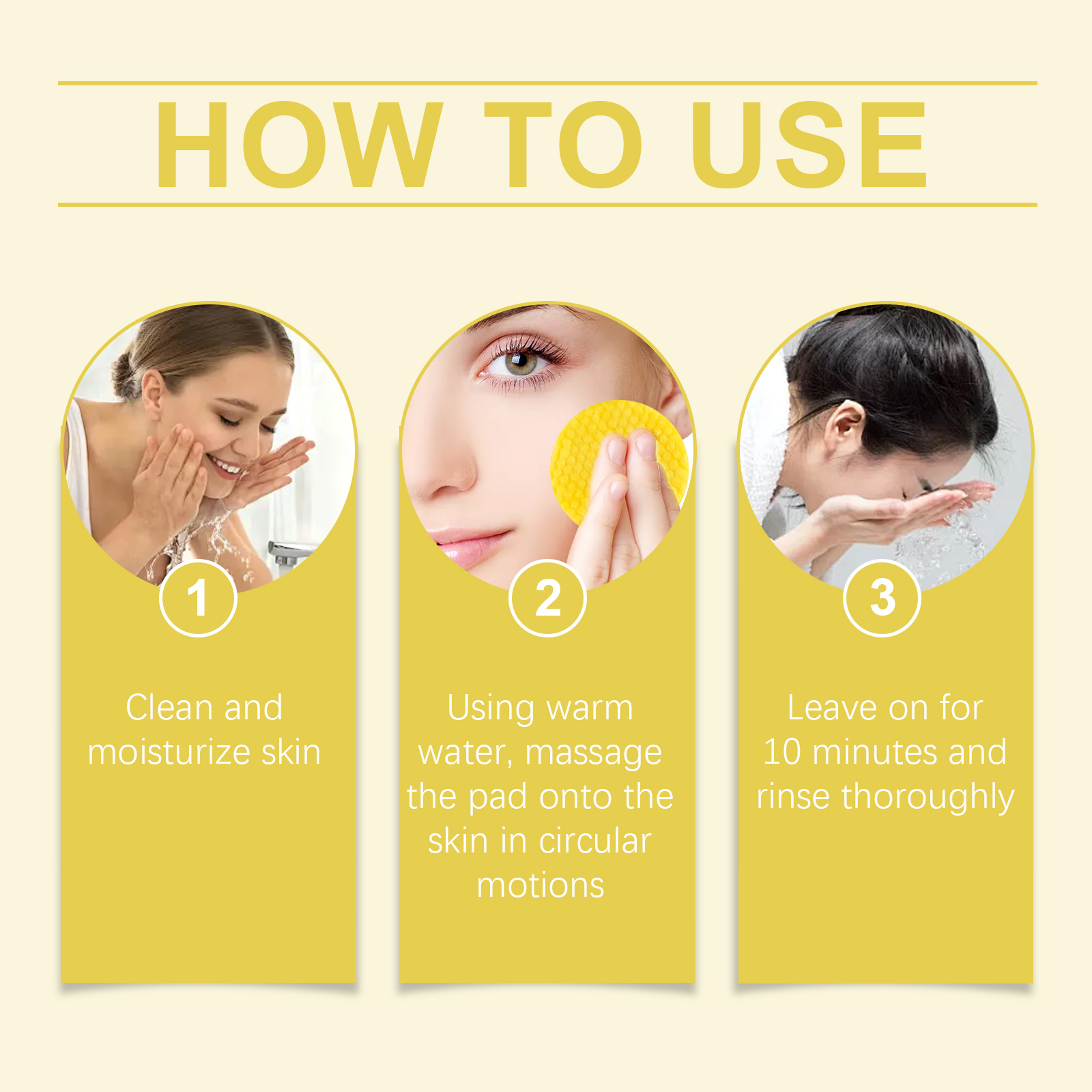 Hoygi Turmeric Kojic Acid Cleansing Pads Daily Cleansing Gentle Skin Care Moisturizing Skin Brightening Cleansing Pads-CLEJOY