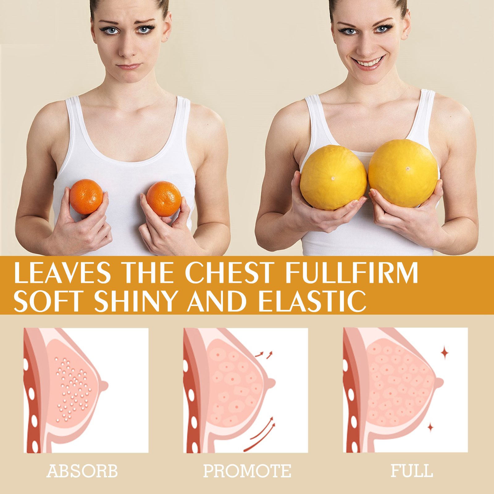 Jaysuing Bust Roll-On Firming & Volumizing Massage & Breast Enhancement Oil