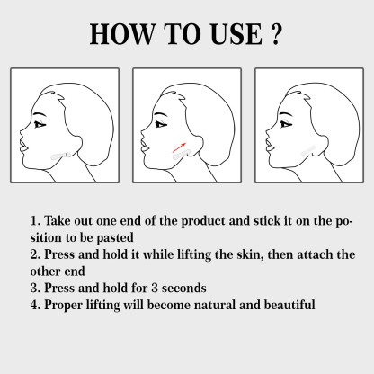 Jaysuing Facial Invisible Patch Daily Care Facial Skin V-Shaped Small Face Easy to Use Convenient Transparent Invisible Patch-CLEJOY