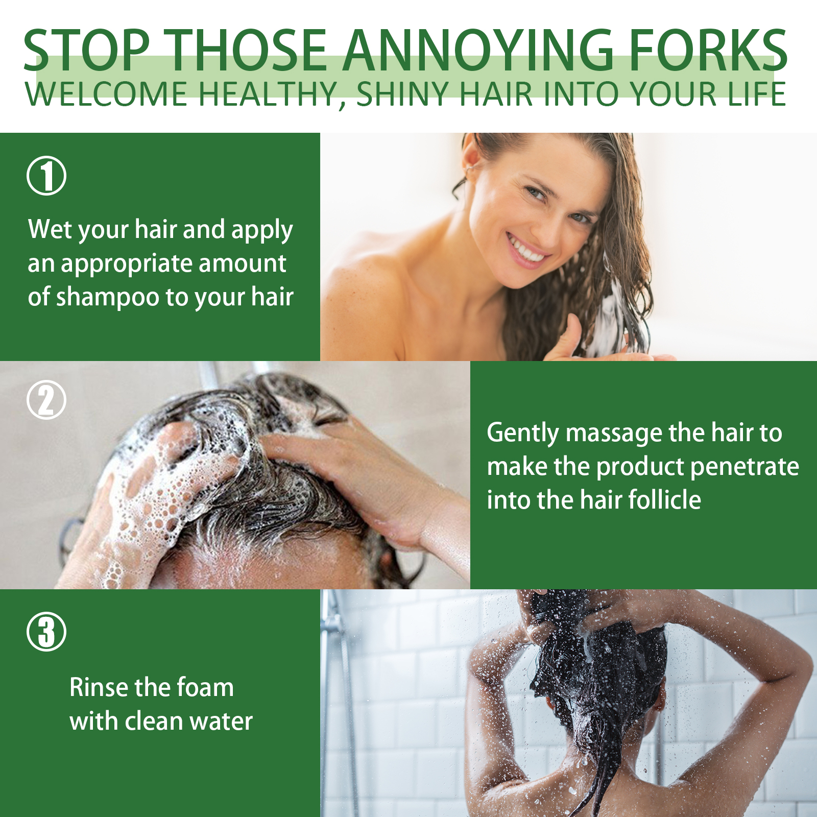 Jaysuing Rosemary Shampoo - Anti-hair loss, oil control, fluffy and smooth hair