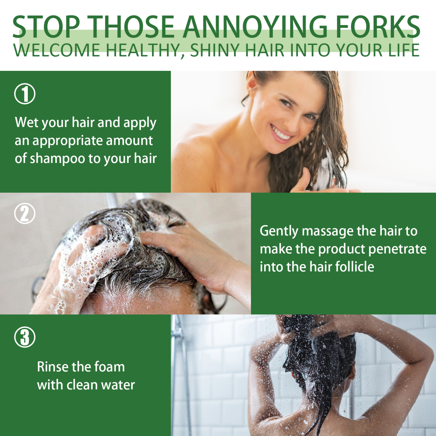 Jaysuing Rosemary Shampoo - Anti-hair loss, oil control, fluffy and smooth hair