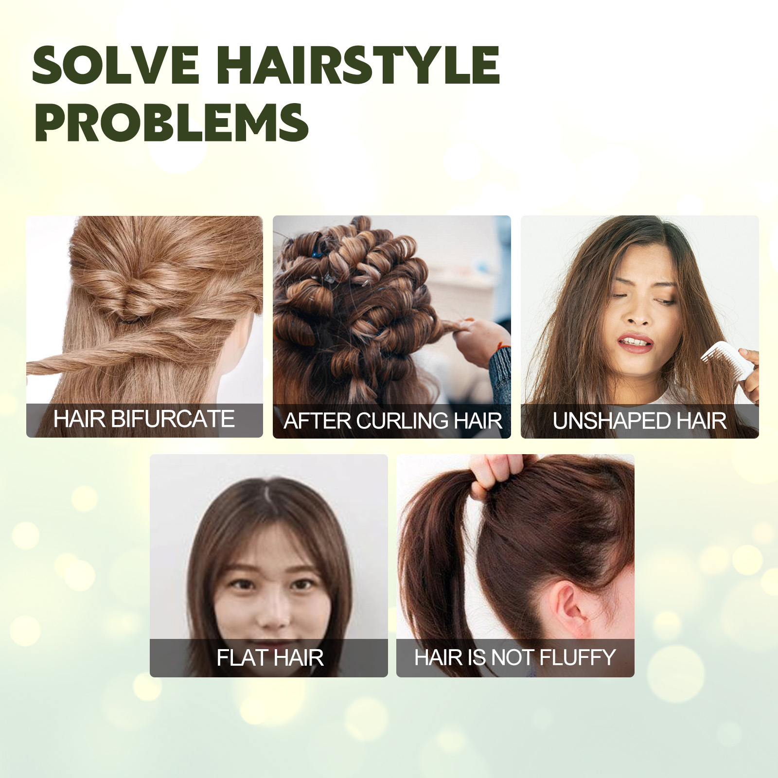 Jaysuing Volumizing Curls Mousse Anti-Frizz Curls Moisturizing Foam Styling Mousse