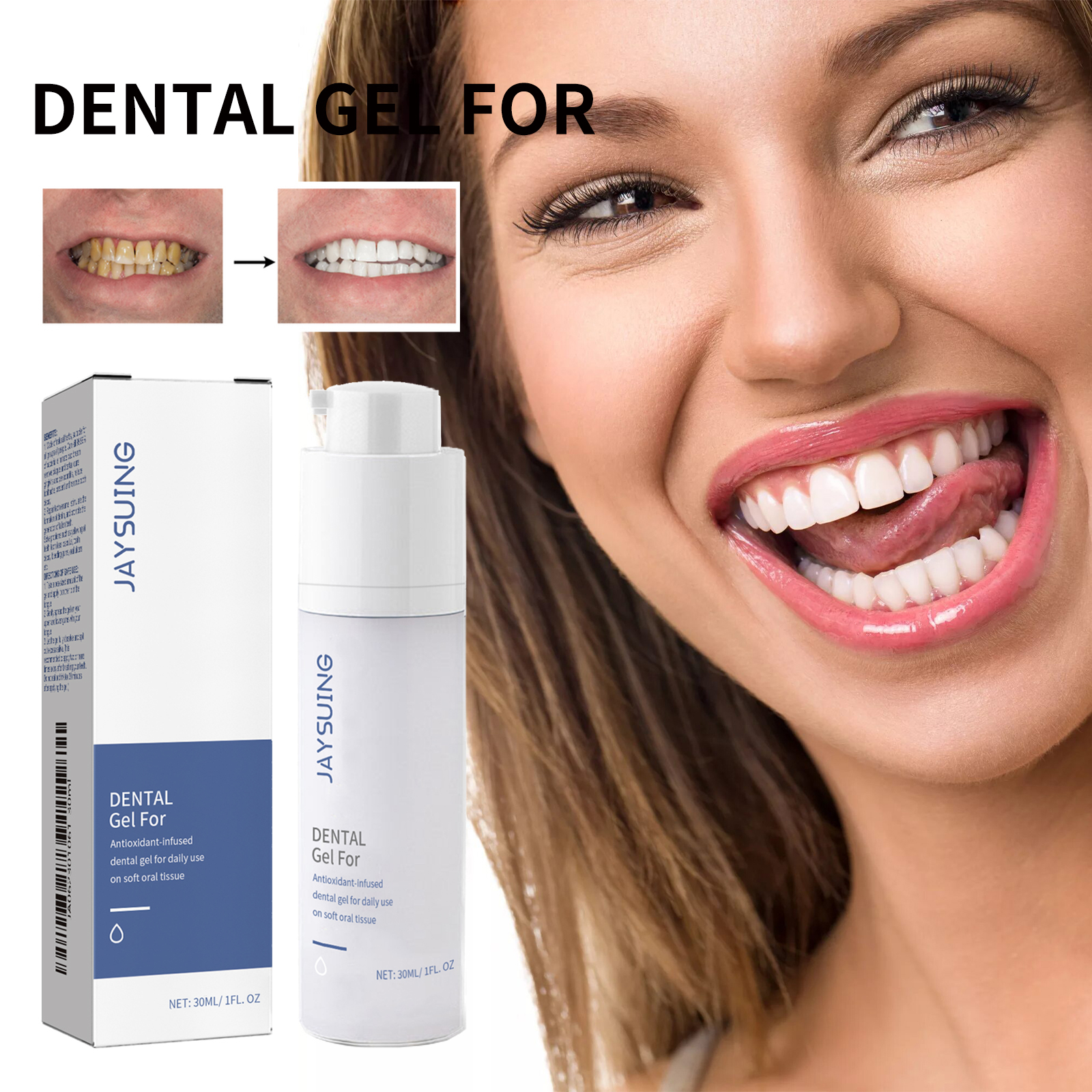 Jaysuing Tooth Gel Teeth Cleansing Fresh Breath Oral Cleansing