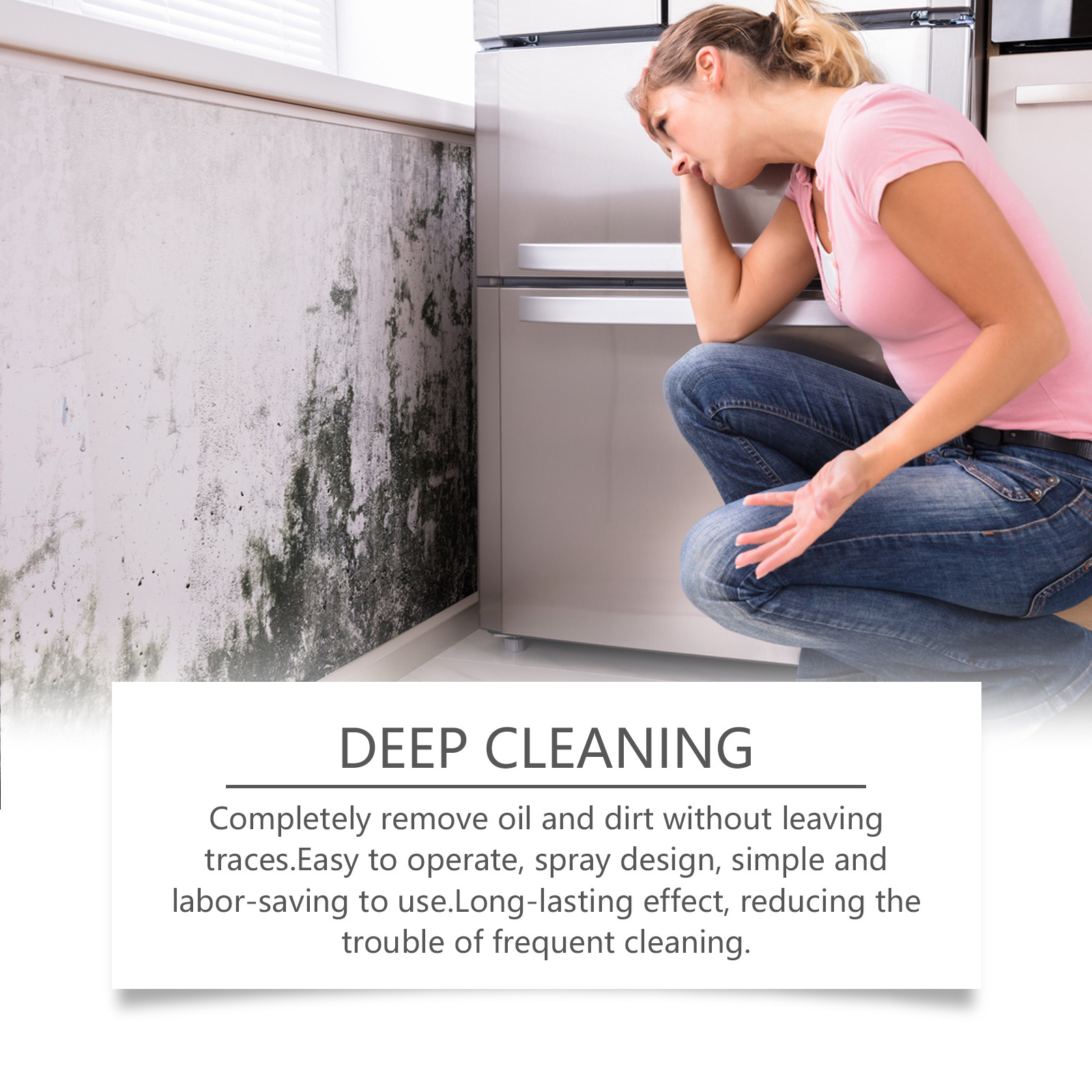 Jaysuing decontamination cleaning spray household wall tile seam wall kitchen and bathroom mildew stain cleaner-CLEJOY