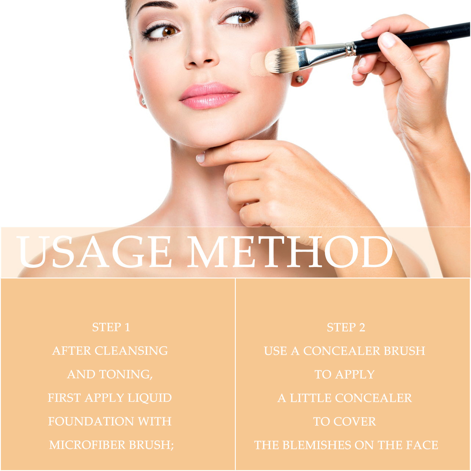 Jaysuing Double-Ended Concealer - Natural Concealer for Blemishes and Acne Scars, Long-Lasting, Minimizes Pores-CLEJOY