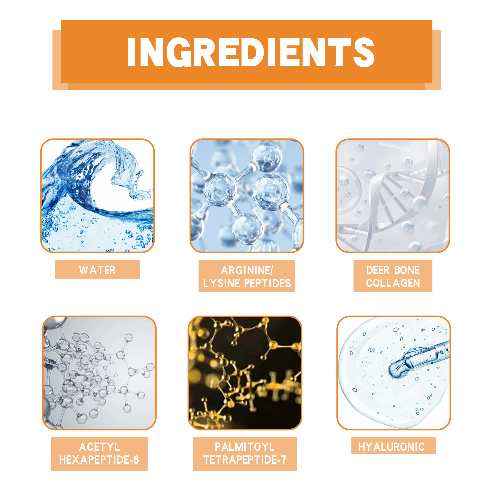 Jaysuing Conus Peptide Deer Bone Collagen Essence Set: Reduces fine lines, prevents aging, moisturizes and firms facial skin-CLEJOY