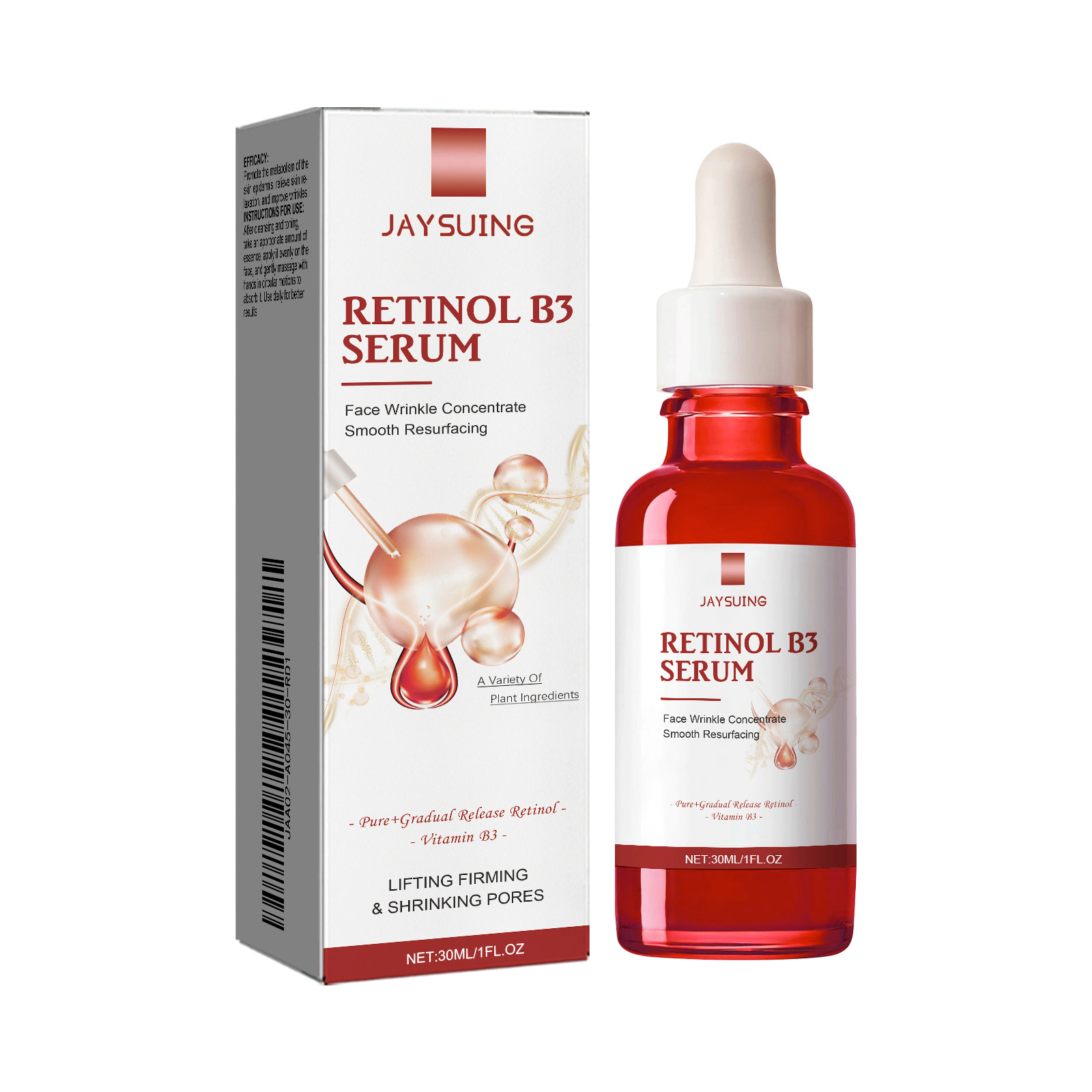 Jaysuing Retinol Face Serum - Line-lightening, firming, hydrating, anti-wrinkle serum