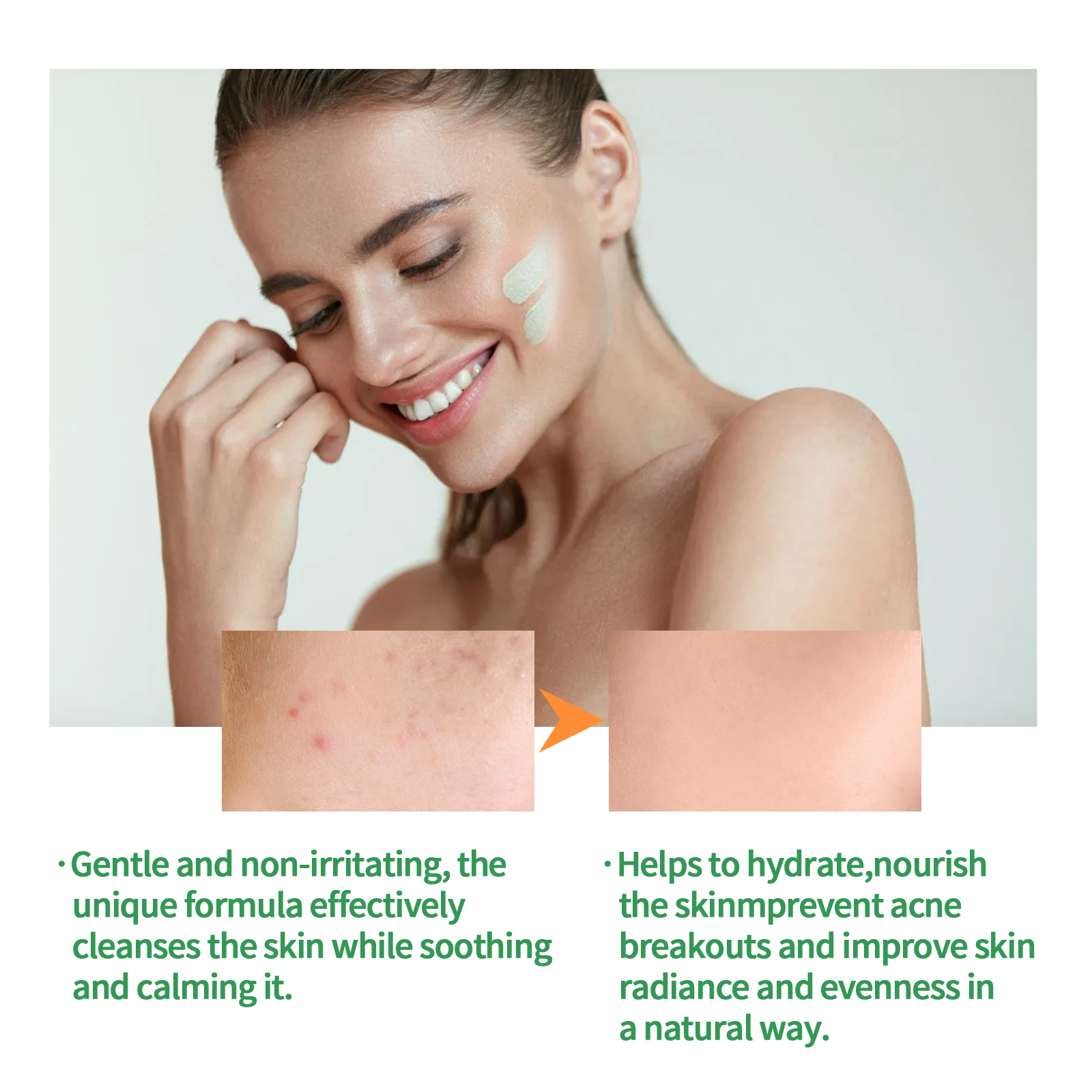 Jaysuing Green Tea Clay Mask Stick - Cleans, Tightens, Brightens, Removes Blackheads