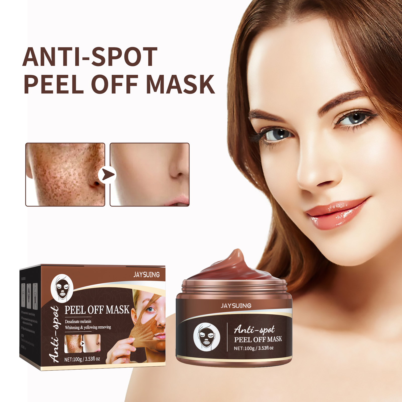 Jaysuing Peel-Off Mask - Spot-Removing, Hydrating, Firming, Brightening