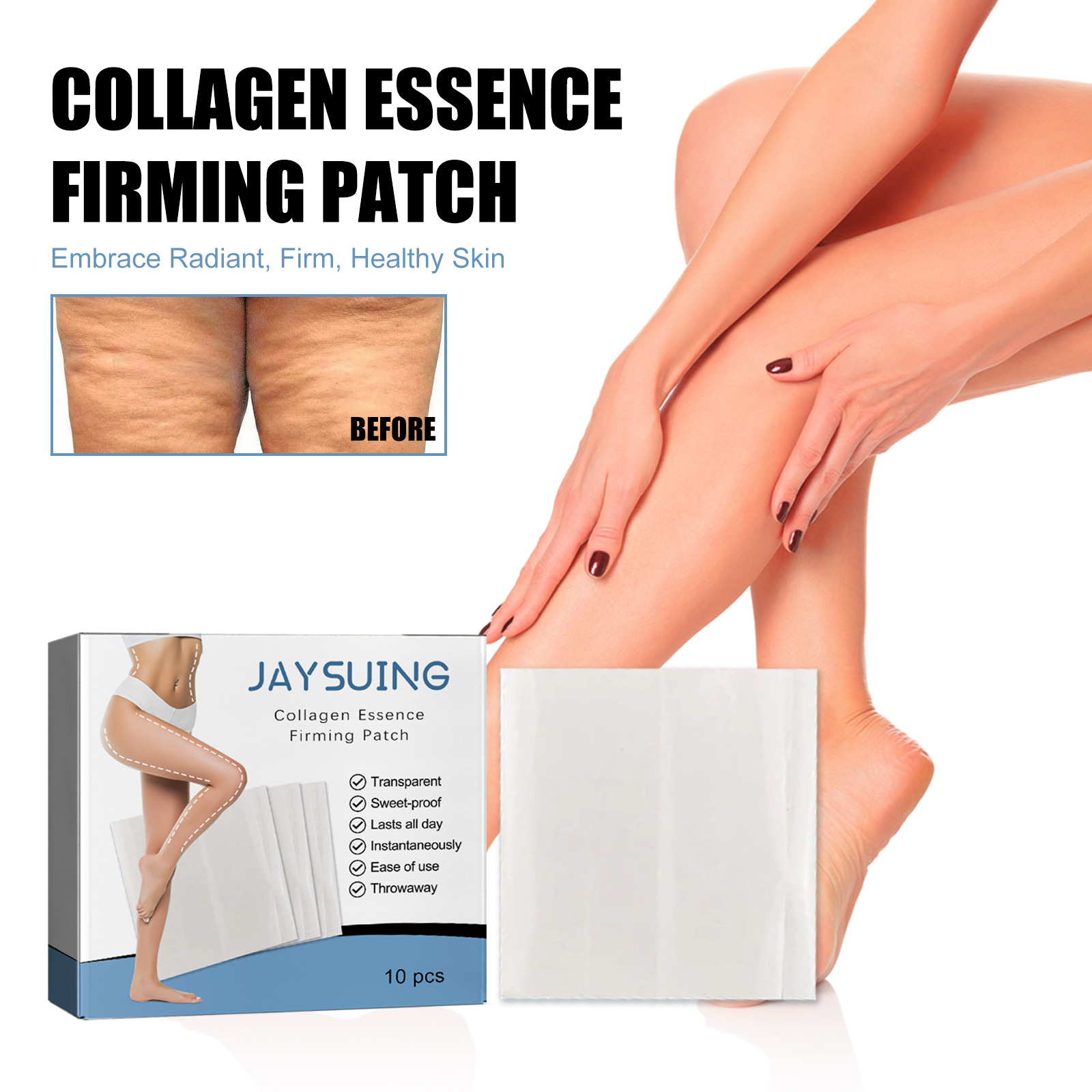 Jaysuing Collagen Firming Patch Thigh Lifting and Firming Leg Muscle Shaping Slimming Patch