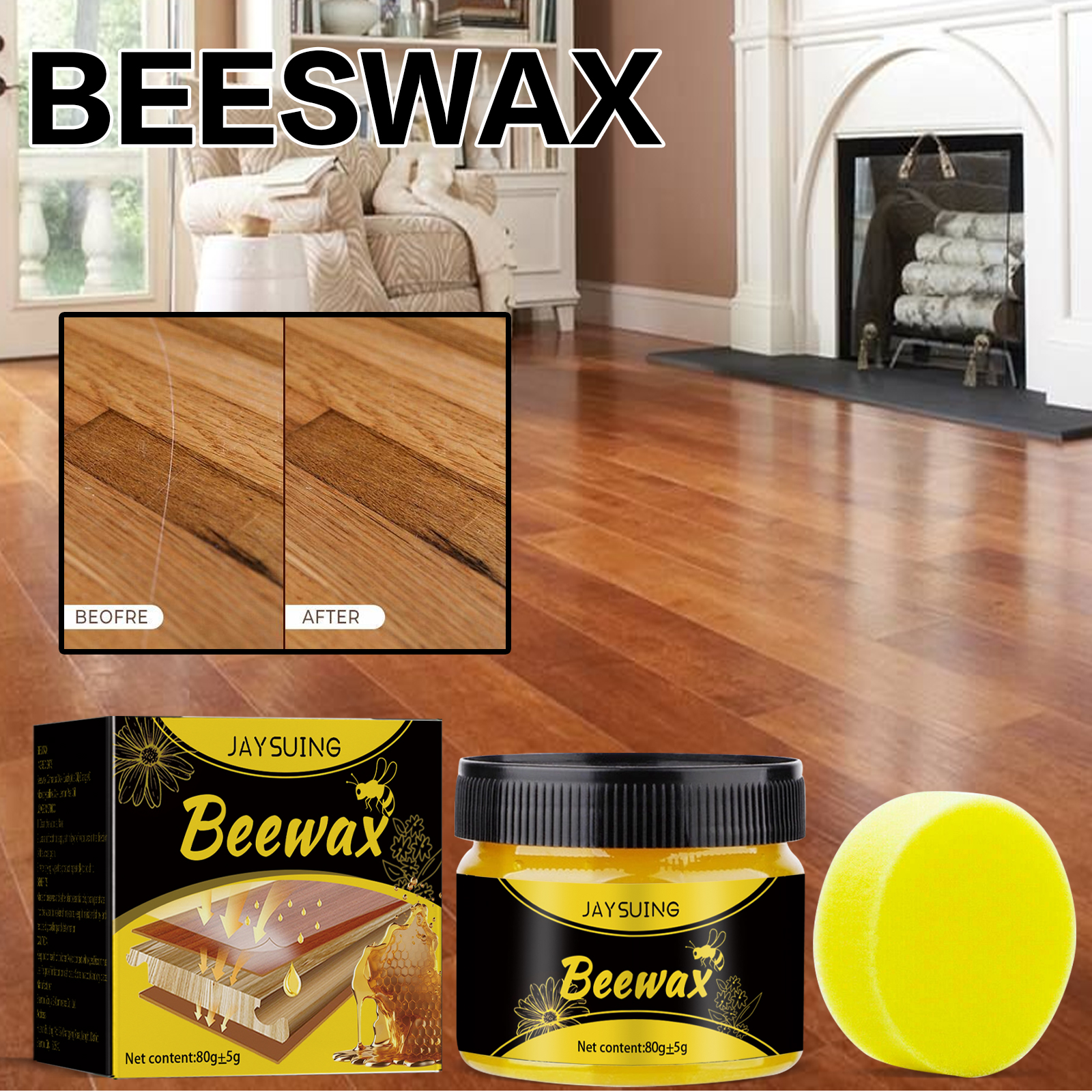 Jaysuing Furniture Restoration Beeswax Furniture Beautification Polishing Maintenance Cleaning Beeswax-CLEJOY