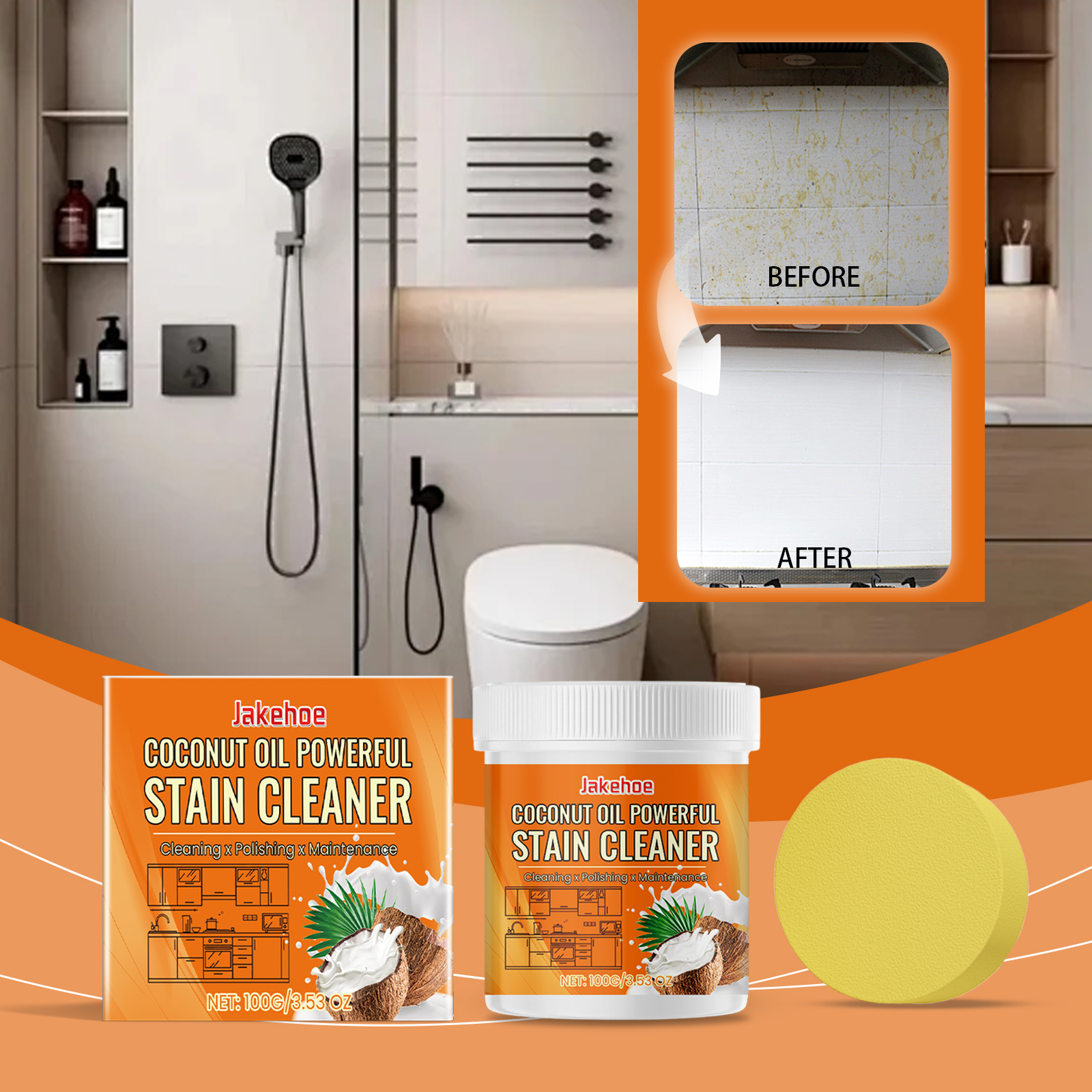 🥥Coconut oil stain remover set