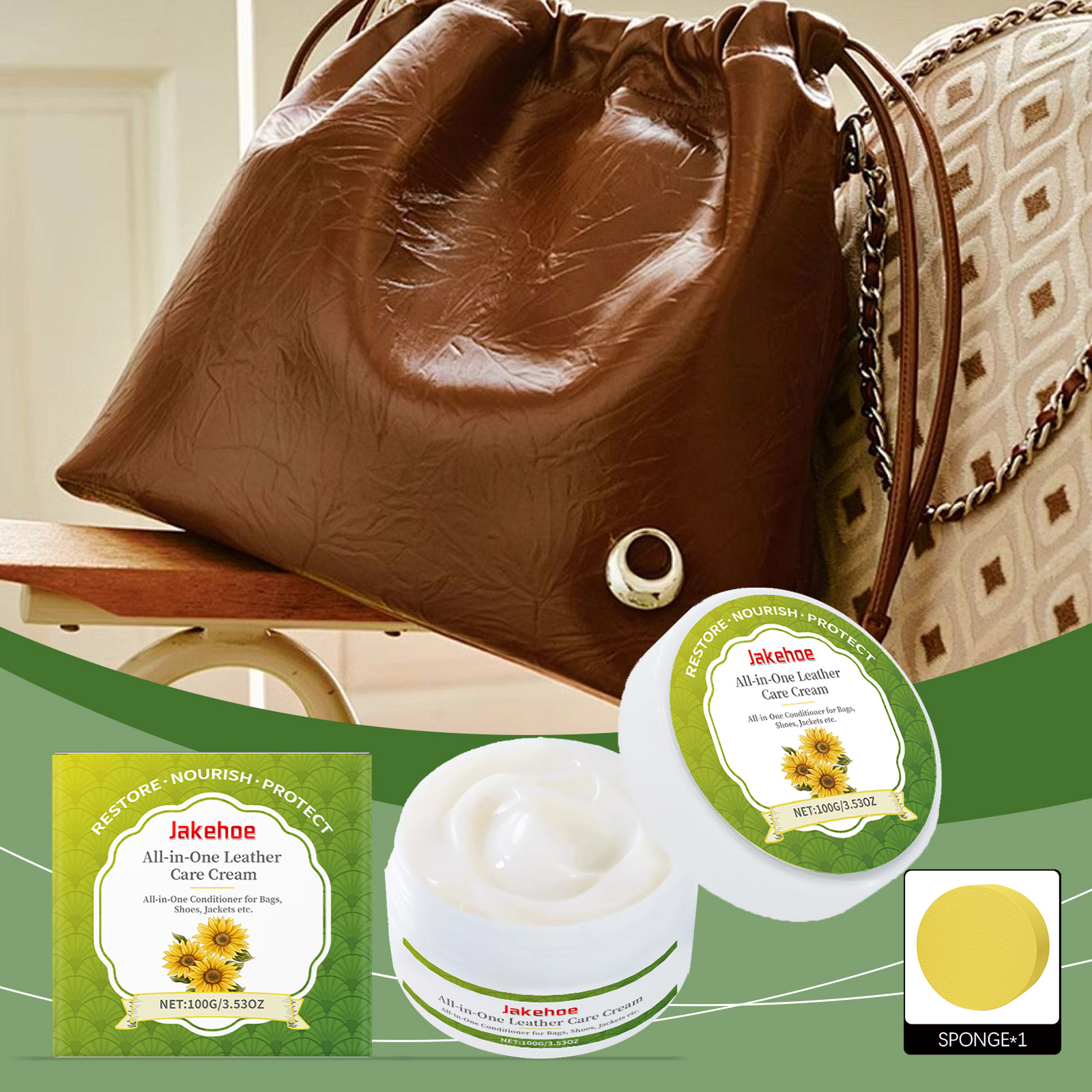 🛋Leather care cream set