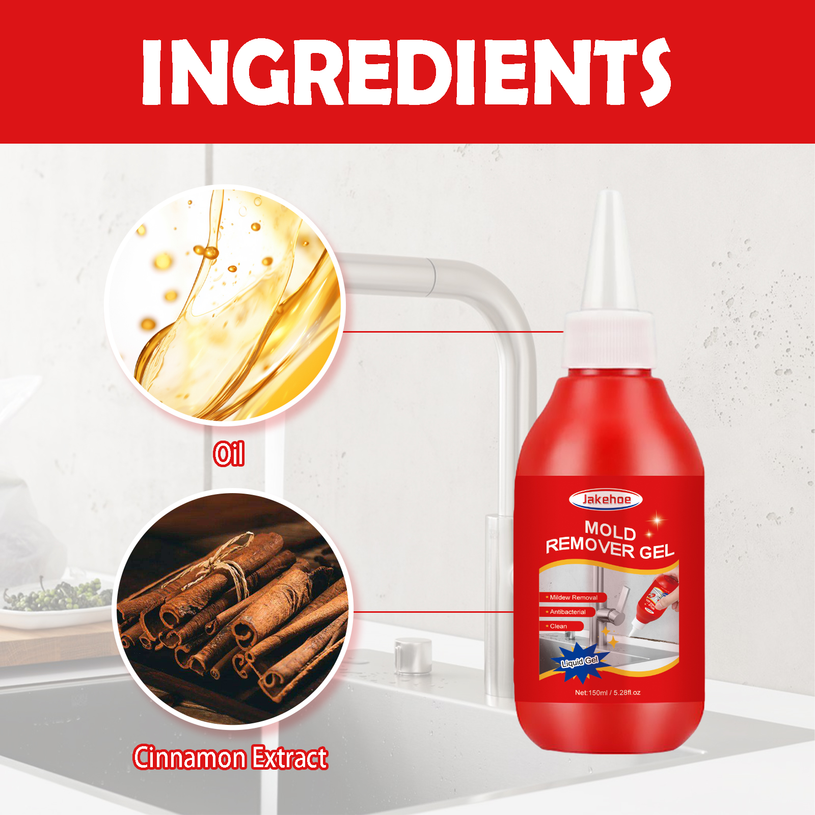 Jakehoe mildew removal gel multifunctional mildew remover wall tile gap refrigerator washing machine rubber ring cleaner-CLEJOY