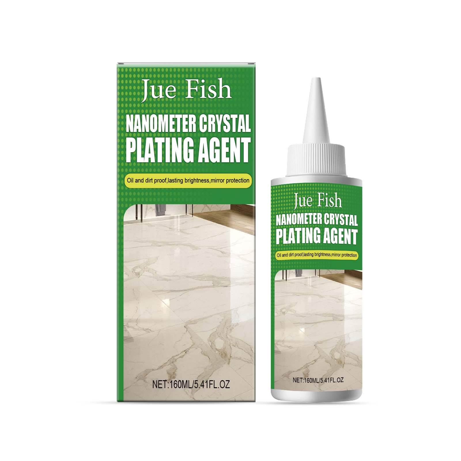 Jue-Fish Nano Crystal Plating Agent (160ml) Marble Polishing Nano Crystal Liquid Tile Scratch Repair Brightening Restoration-CLEJOY