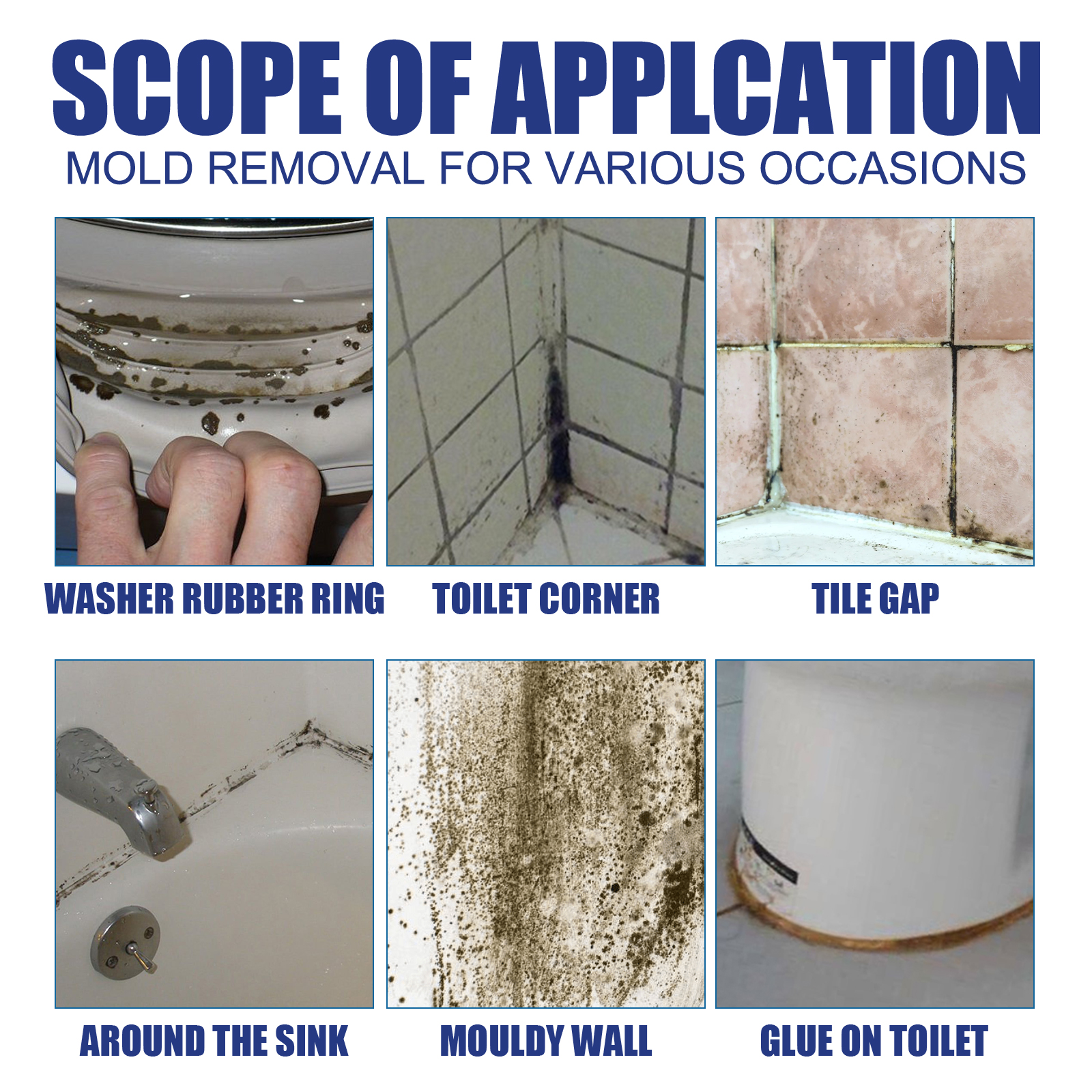 Jue-Fish Mold Remover Wall Toilet Basin Mold Remover Spray