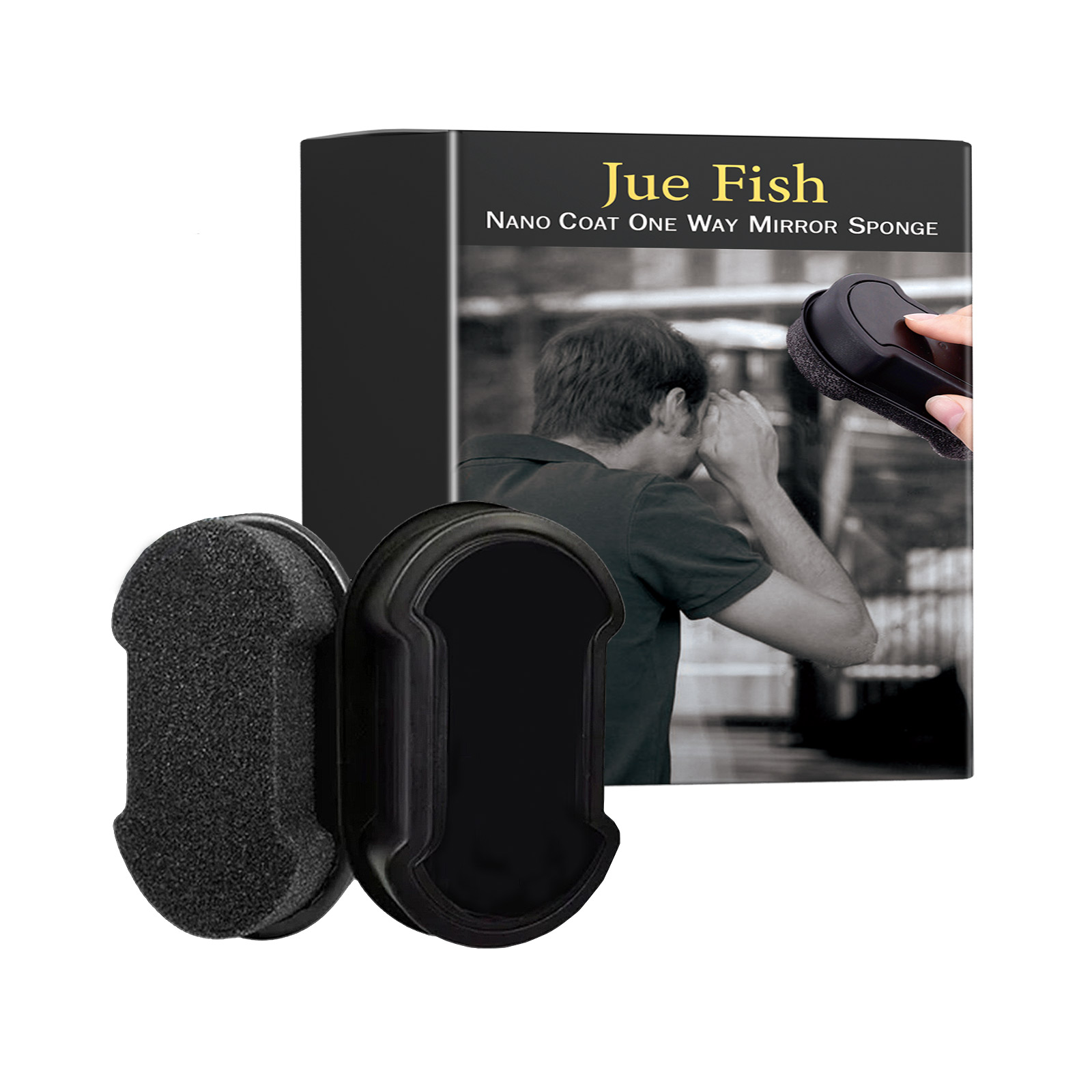 Jue-Fish Nano Sponge for Car Windshield, Bathroom, Office, and Floor-to-ceiling Windows