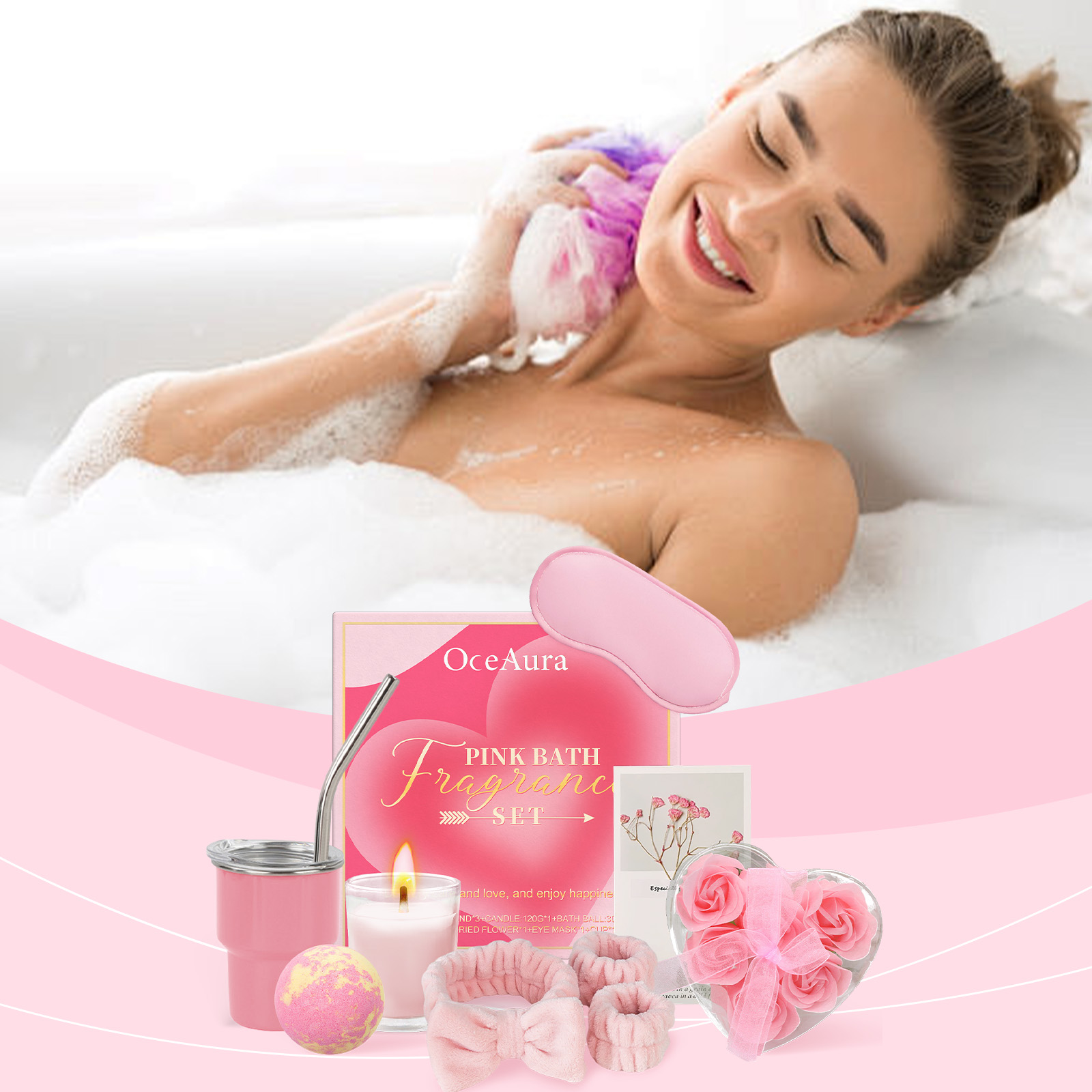 Roxelis Luxury Eau de Toilette Set: A luxurious gift set featuring warm amber and fresh aquatic floral notes.-CLEJOY
