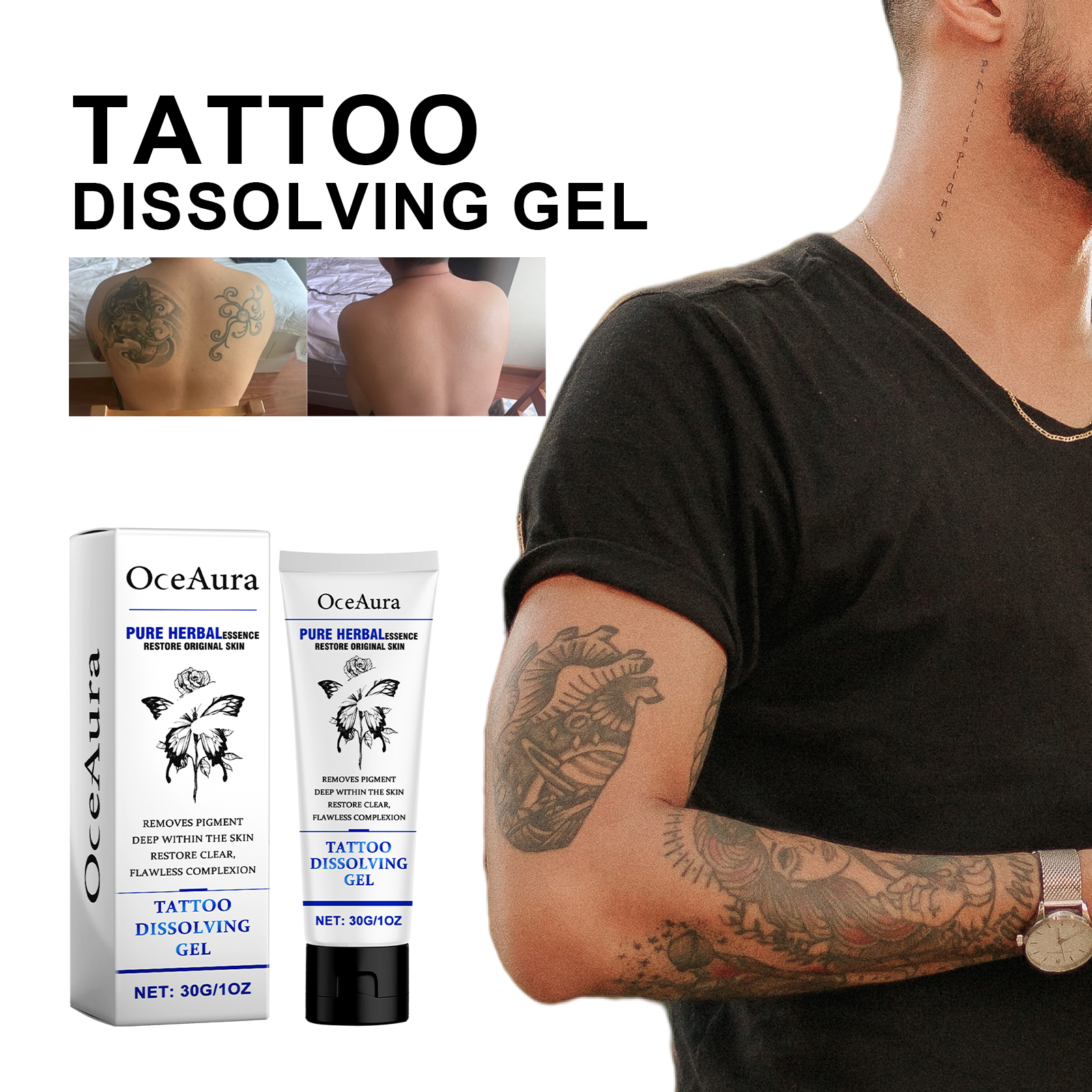 OceAura Tattoo Care Gel Moisturizes Tattoo Skin Repair Skin Tattoo Mark Brightening Care Cream