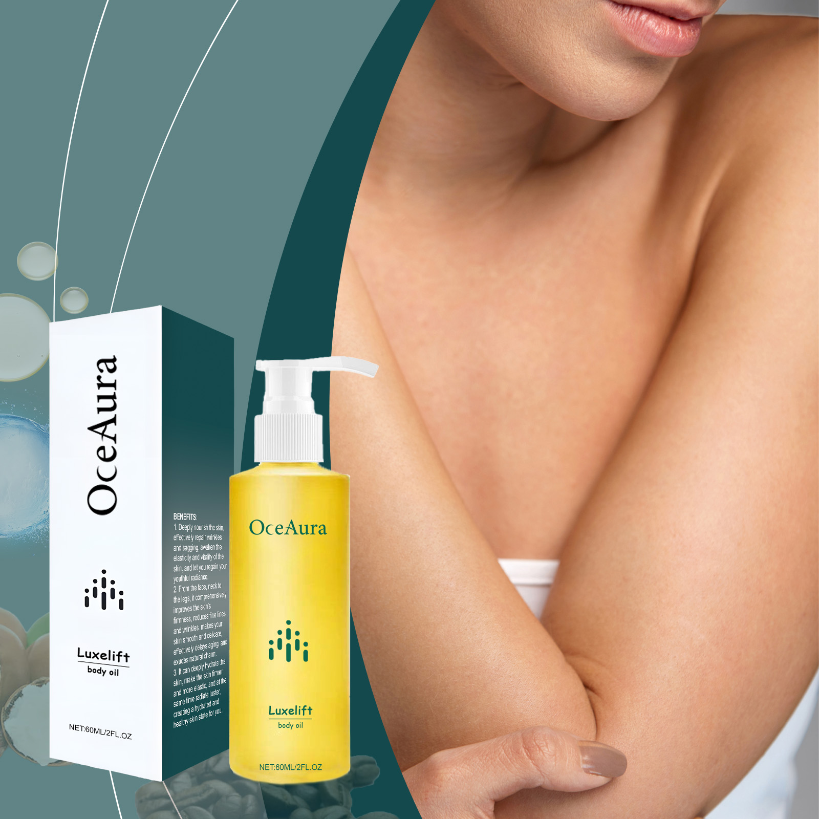 OCEAURA Body Skin Care Oil Skin Hydration Moisturizing Refreshing Skin Care Firming Care Oil