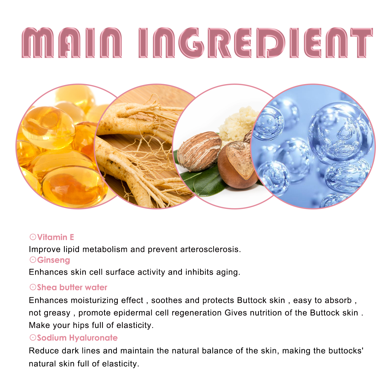 OUHOE Buttocks Massage Cream Buttocks Firming Skin Buttocks Shaping Peach Buttocks Moisturizing Care Firm Buttocks Cream-CLEJOY