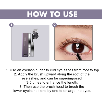 OUHOE Curling Mascara Volume Curling Waterproof Long Thick Curling Long-lasting Makeup Not Smudged Mascara-CLEJOY