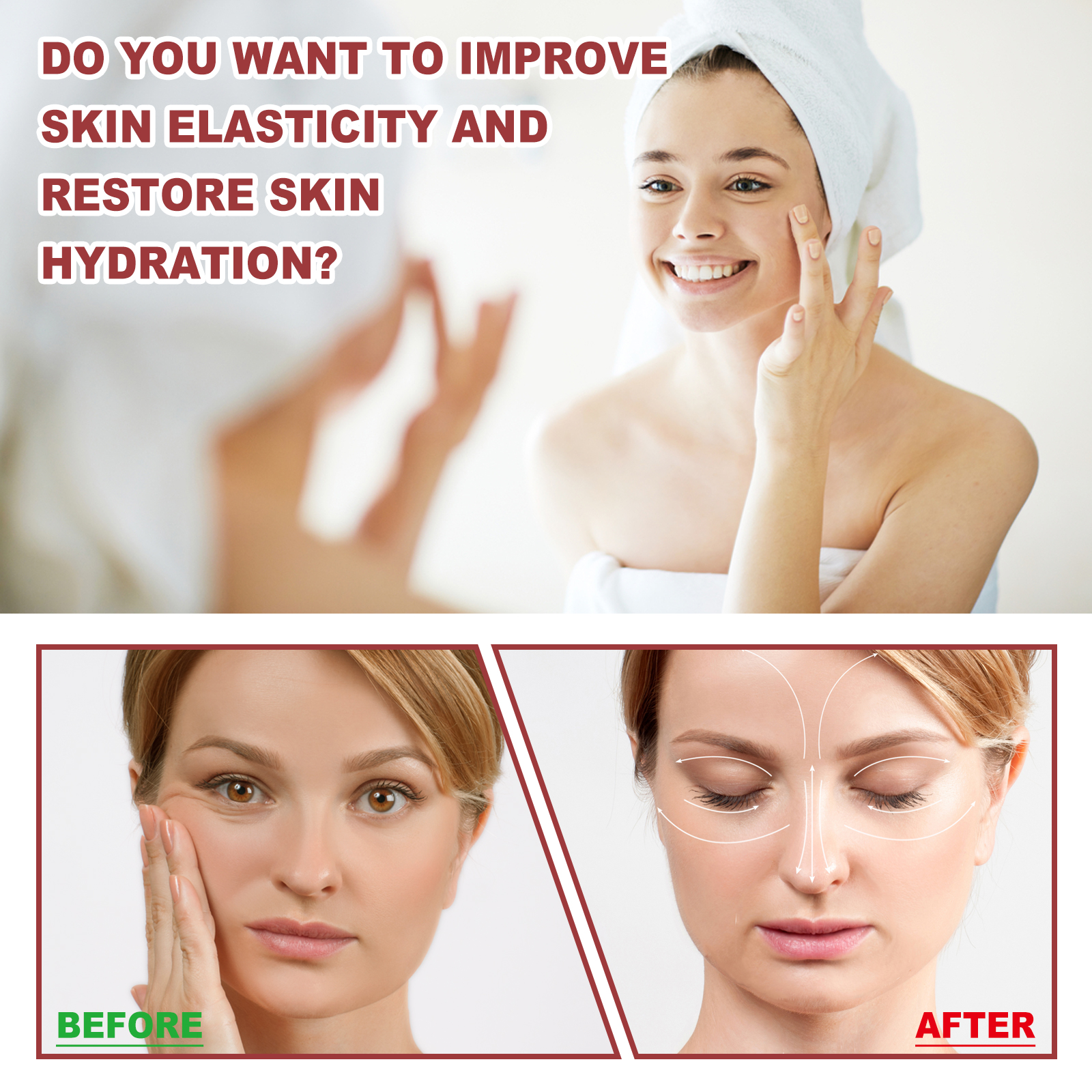 OUHOE collagen mask set gentle moisturizing and nourishing facial skin eye mask skin care set