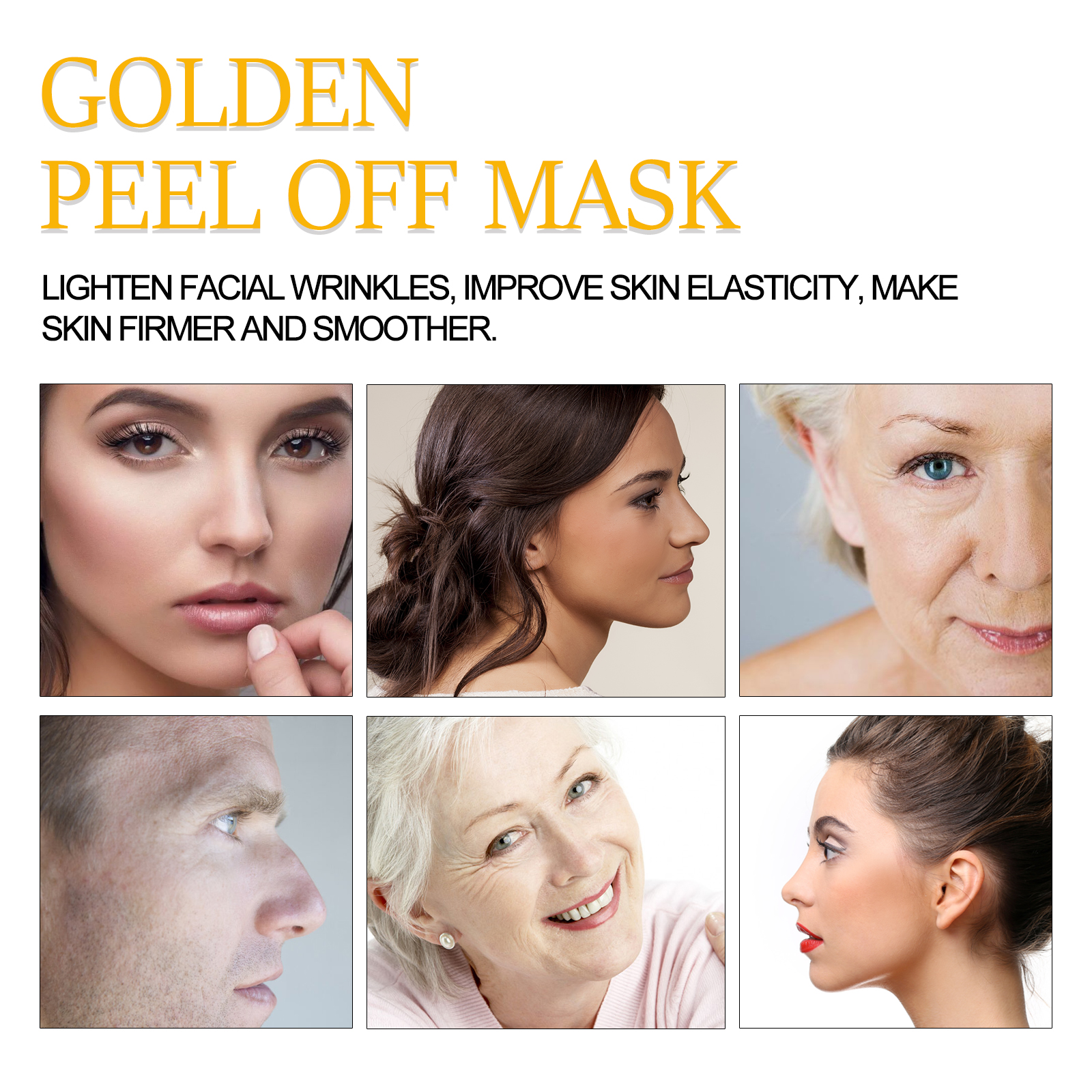 OUHOE 24K Gold Peel-Off Mask Deep Cleanses Skin, Removes Blackheads, Acne, Refines Pores, and Tightens Skin-CLEJOY
