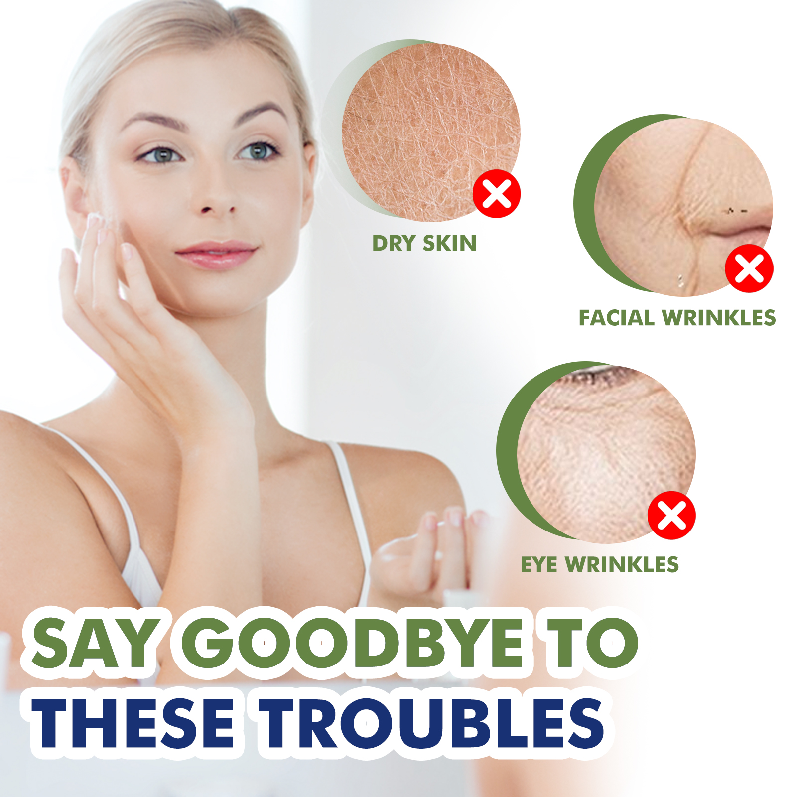 OUHOE Facial Anti-Wrinkle Cream Anti-aging, lightens facial fine lines, wrinkles, nasolabial folds, firming facial anti-wrinkle cream-CLEJOY