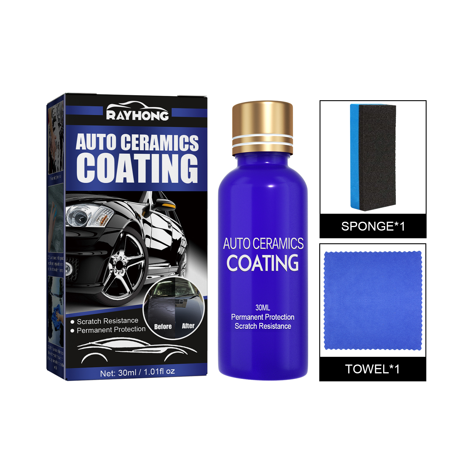 Rayhong car crystal coating liquid cleaning decontamination waterproof dust scratch repair car paint maintenance renovation coating liquid-CLEJOY
