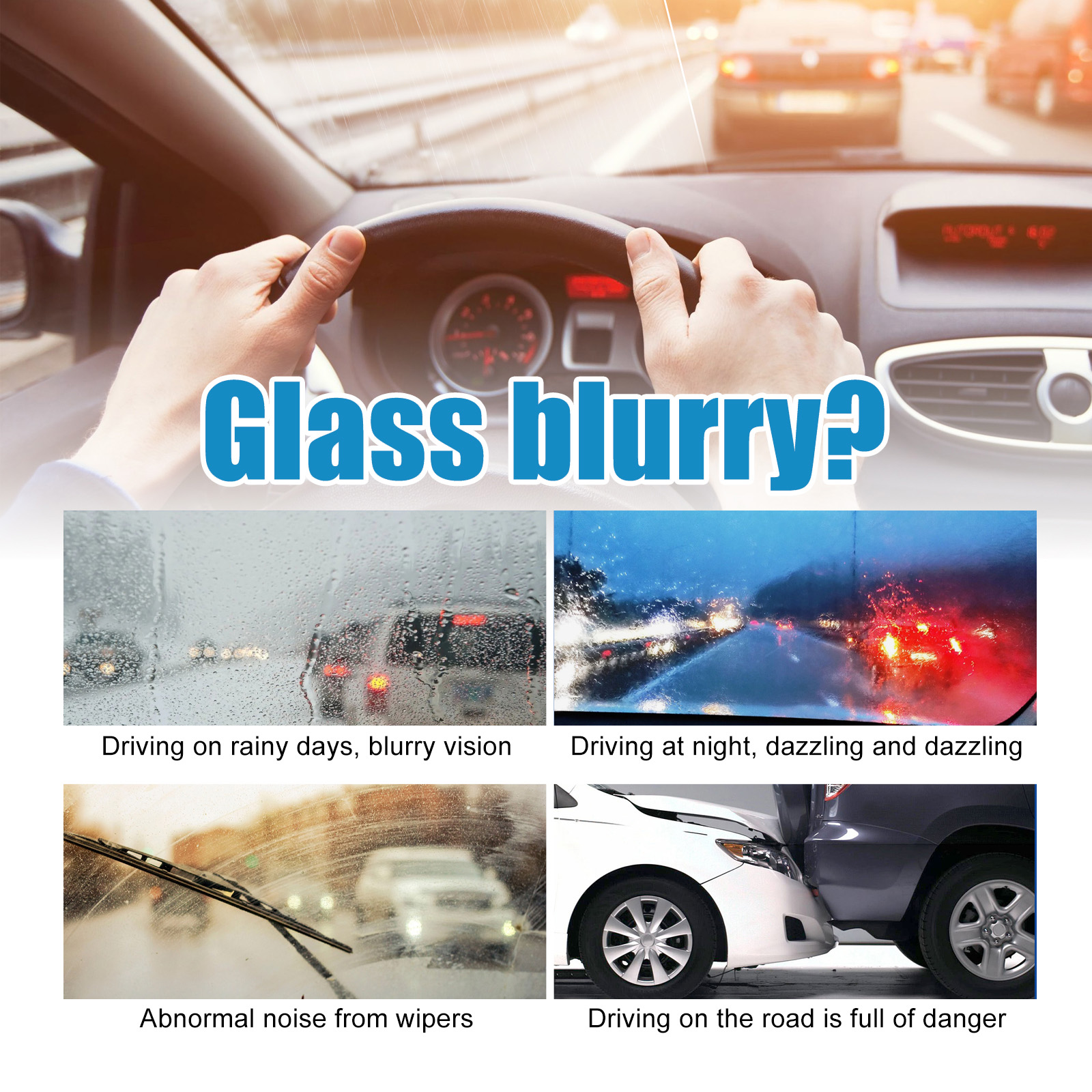 Rayhong car windshield cleaning sheet car glass rearview mirror cleaning oil stain defogging cleaner