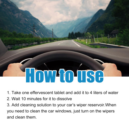 Rayhong car windshield cleaning sheet car glass rearview mirror cleaning oil stain defogging cleaner