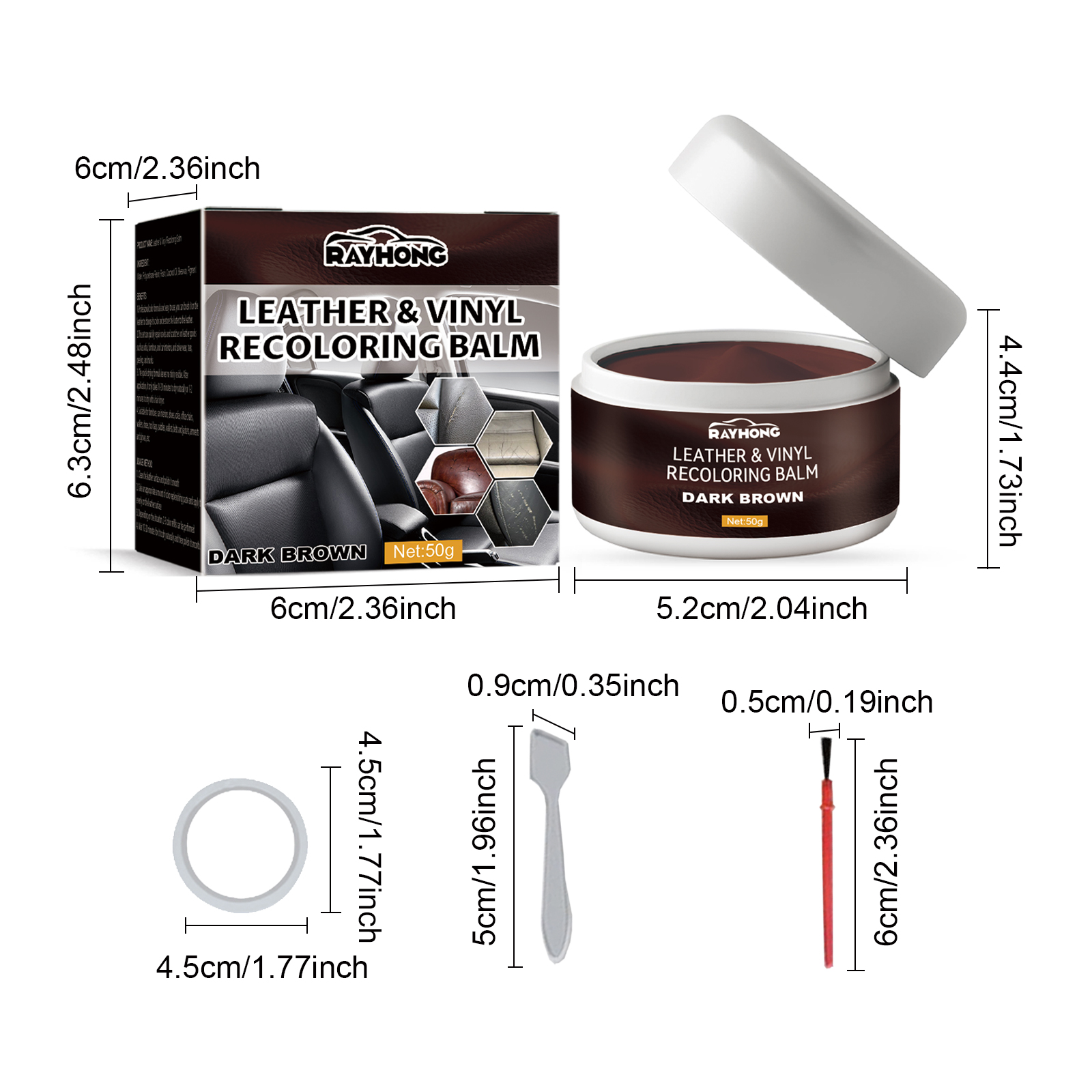 Rayhong leather color repair cream leather color repair cream car seat leather sofa leather clothing leather shoes renovation color repair-CLEJOY