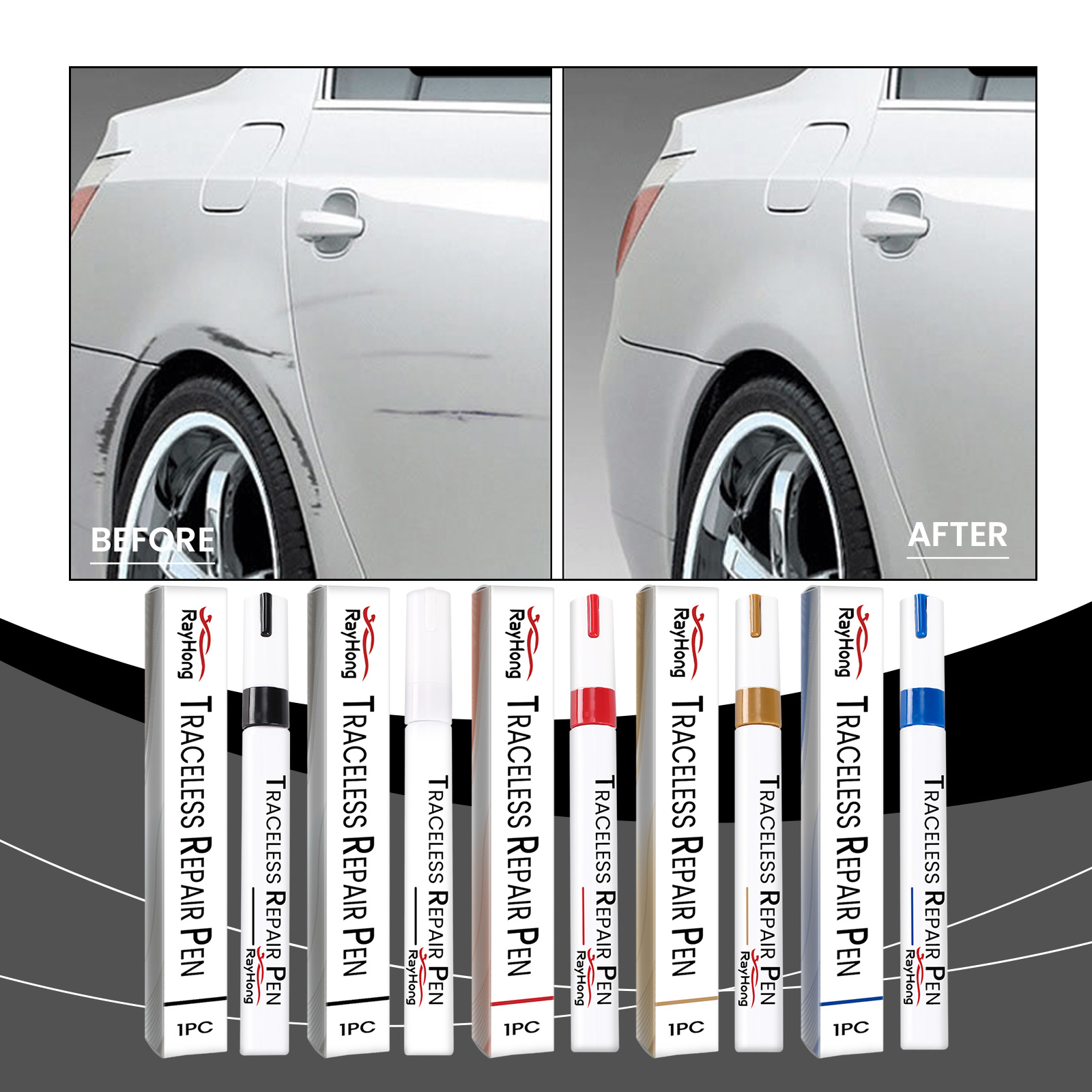 Rayhong car touch-up paint pen car touch-up paint scratch repair refurbishment car color touch-up paint pen-CLEJOY