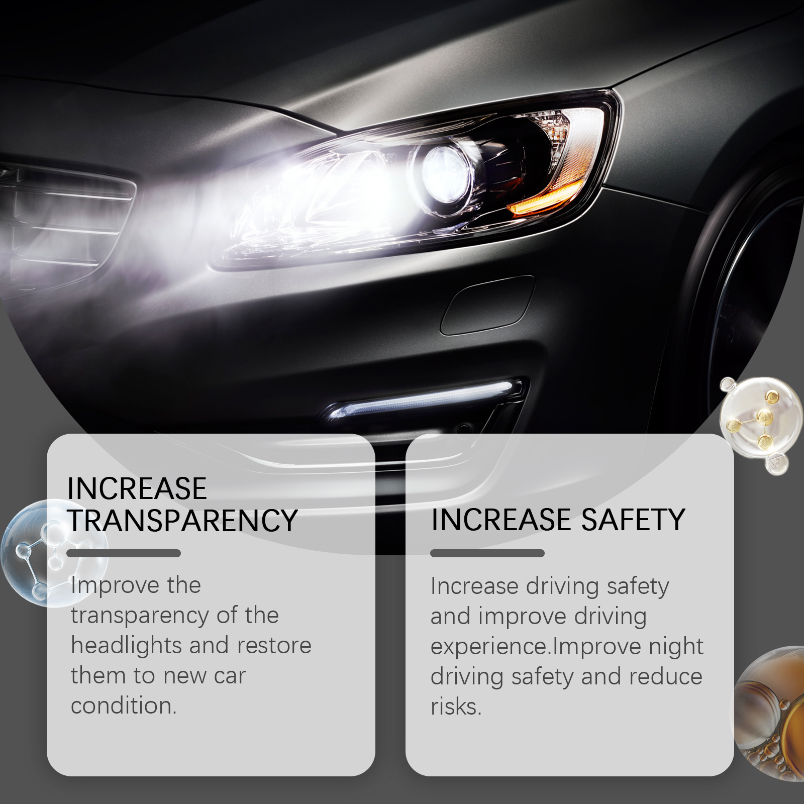 ✨Car headlight repair fluid set