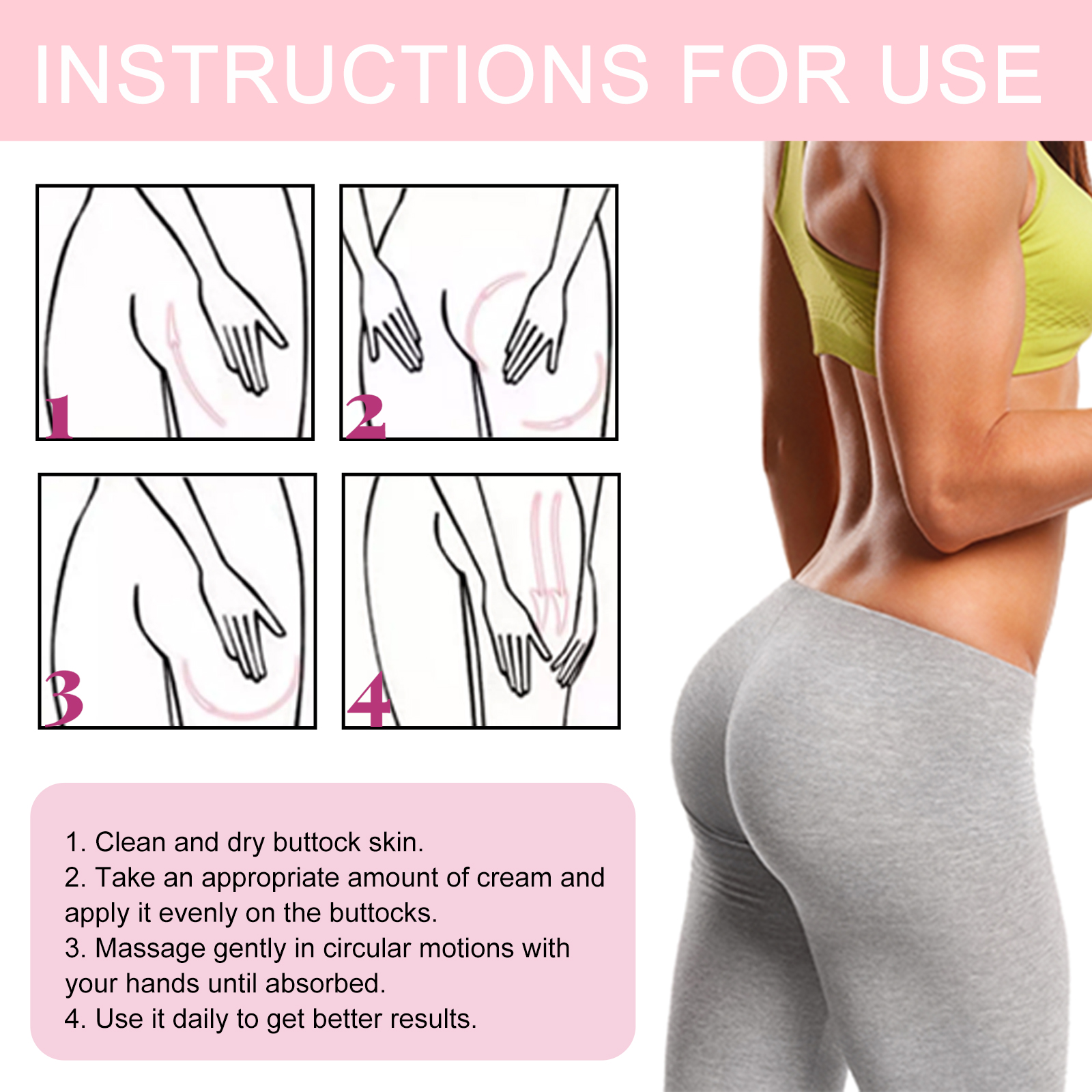 West&Month Butt Lifting Cream Massage Firming Moisturizing Butt Cream