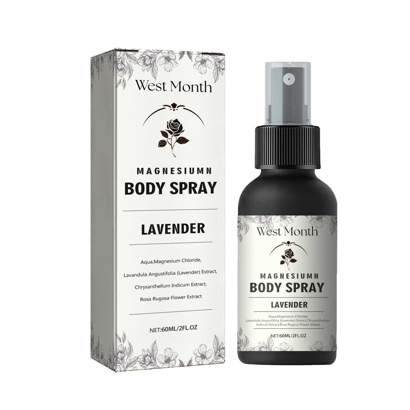 West&Month Body Spray Relieves muscle tension and fatigue and promotes body relaxation care spray